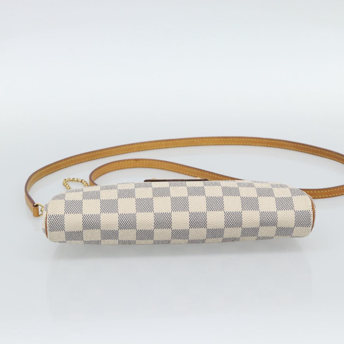 LOUIS VUITTON Damier Azur Eva Shoulder Bag 2way N55214 LV Auth 187198A