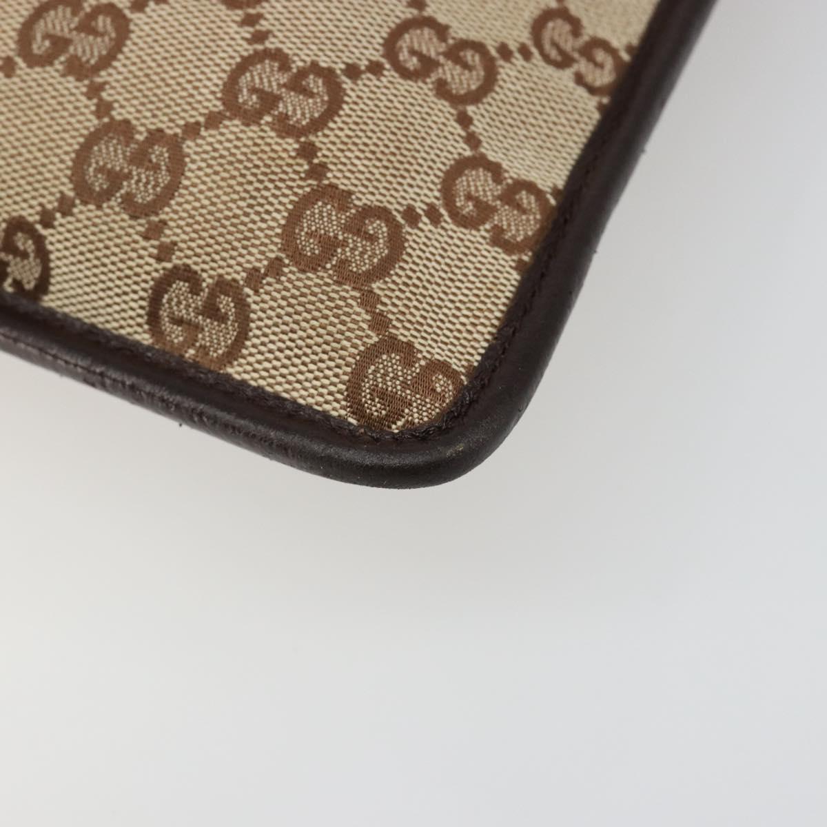 GUCCI GG Canvas Web Sherry Line Shoulder Bag Beige Red Green 27639 Auth 187207A