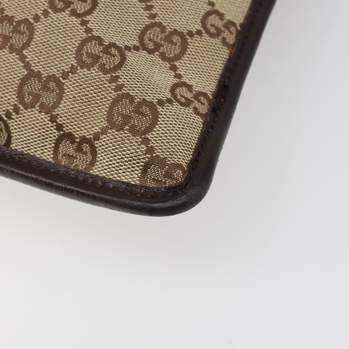 GUCCI GG Canvas Web Sherry Line Shoulder Bag Beige Red Green 27639 Auth 187207A