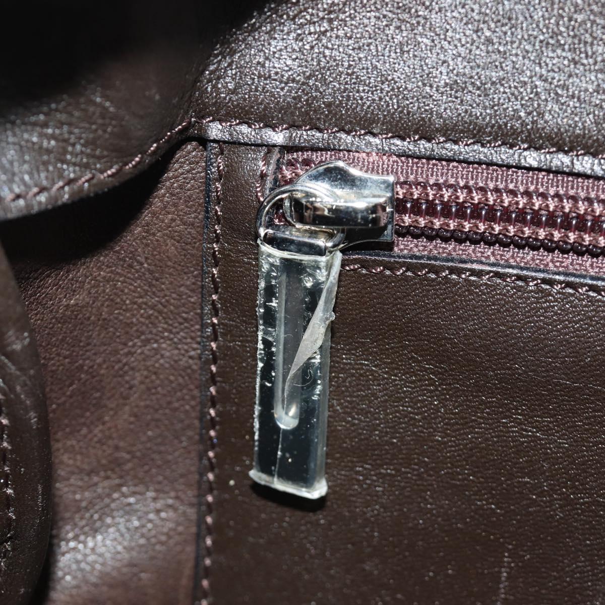 LOEWE Anagram Shoulder Bag Suede Leather Brown Silver Auth 187211SAV