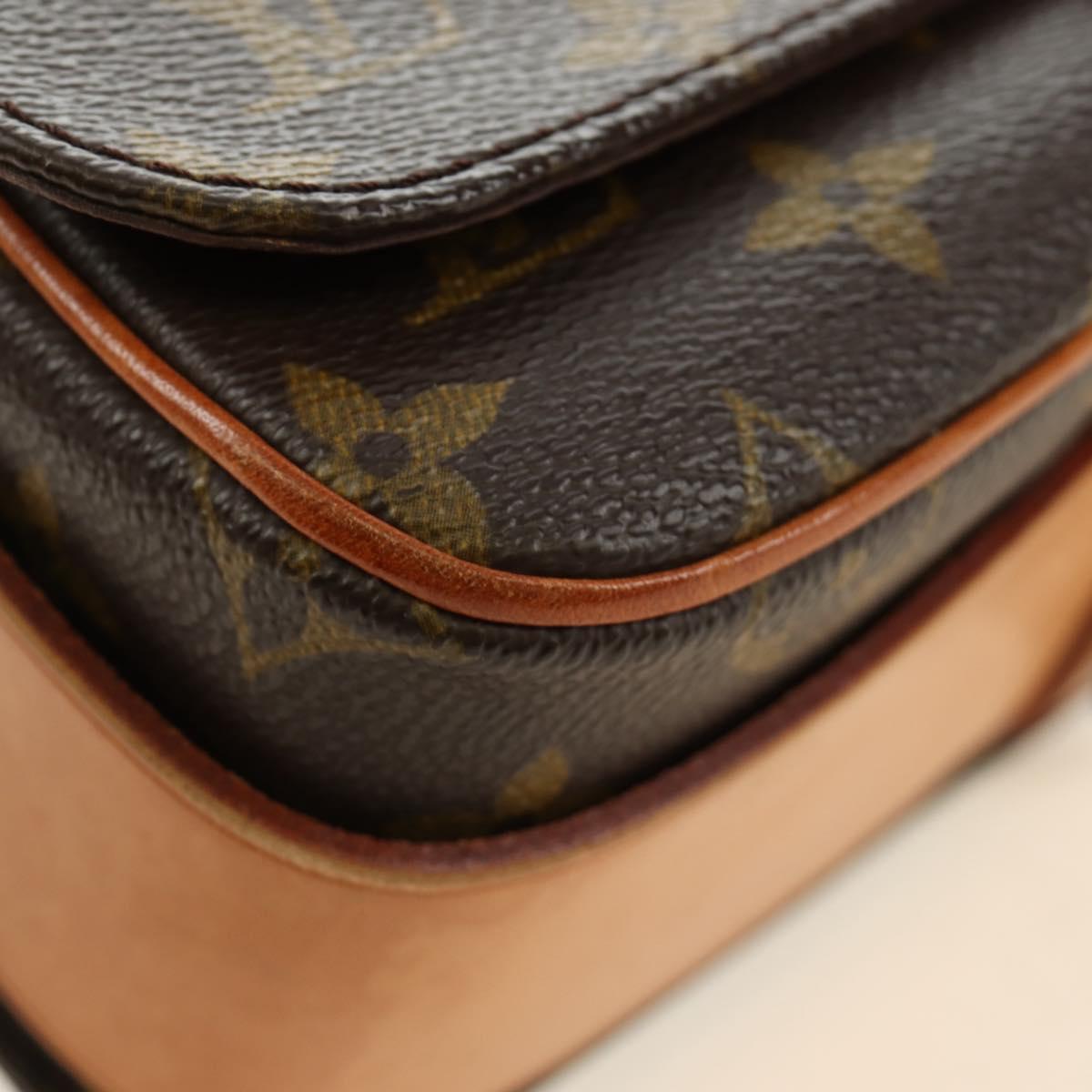 LOUIS VUITTON Monogram Cartouchiere MM Shoulder Bag M51253 LV Auth 187220V