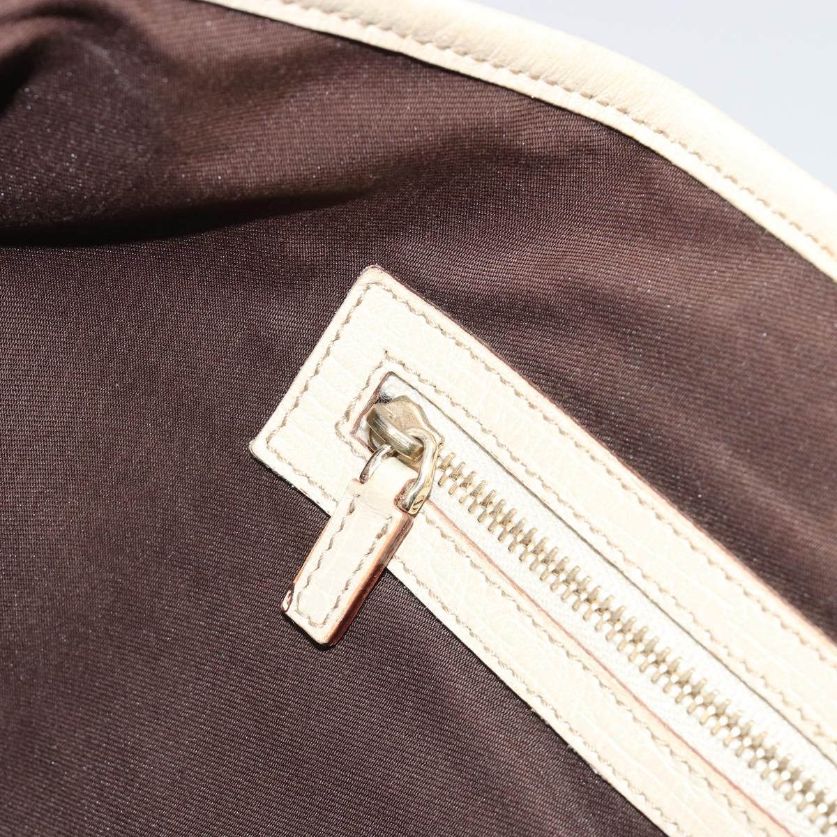 GUCCI GG Canvas Sherry Line Tote Bag Beige Gold 137396 Auth 187252