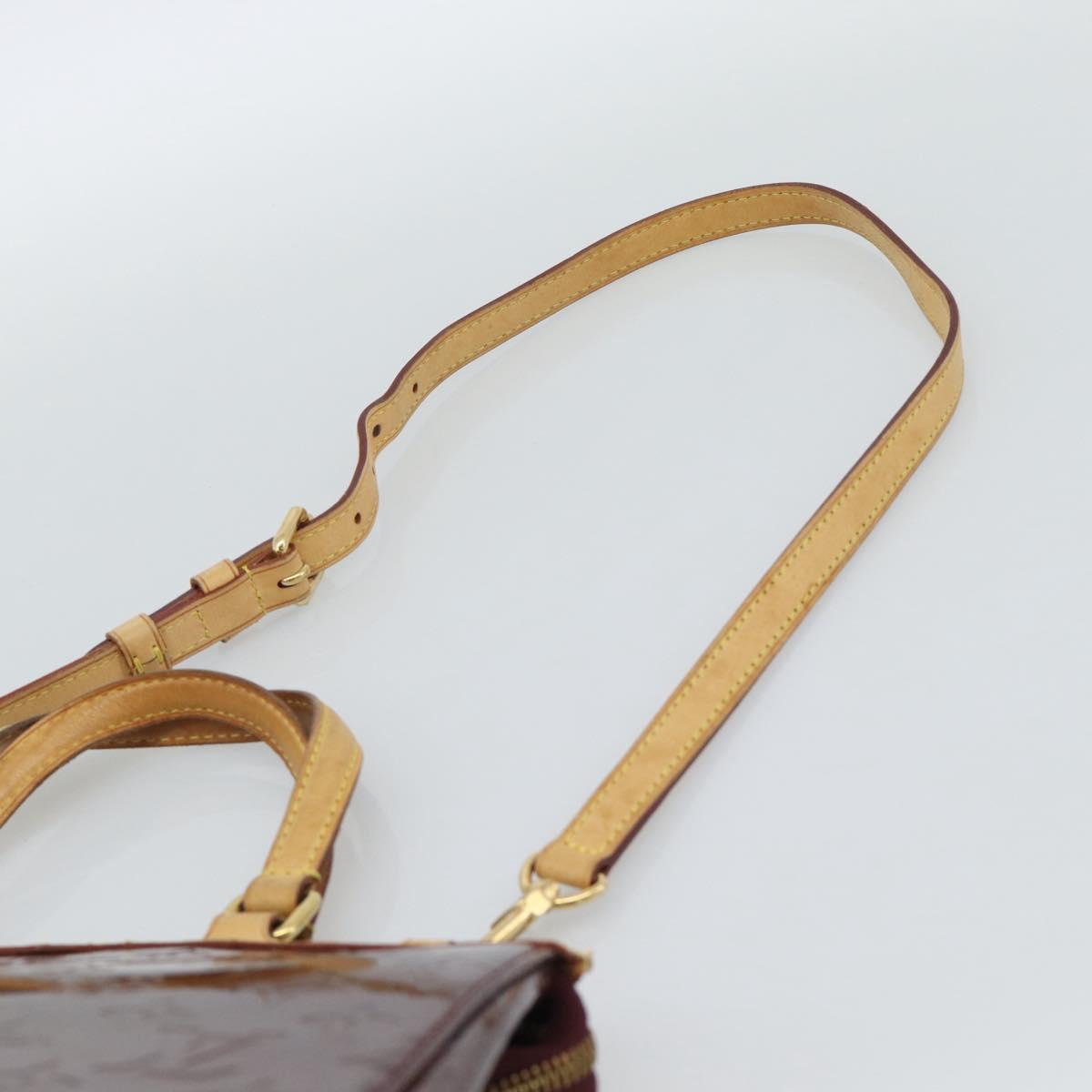 LOUIS VUITTON Monogram Vernis Blair MM Bag 2way Rouge Favist M91690 Auth 187265A