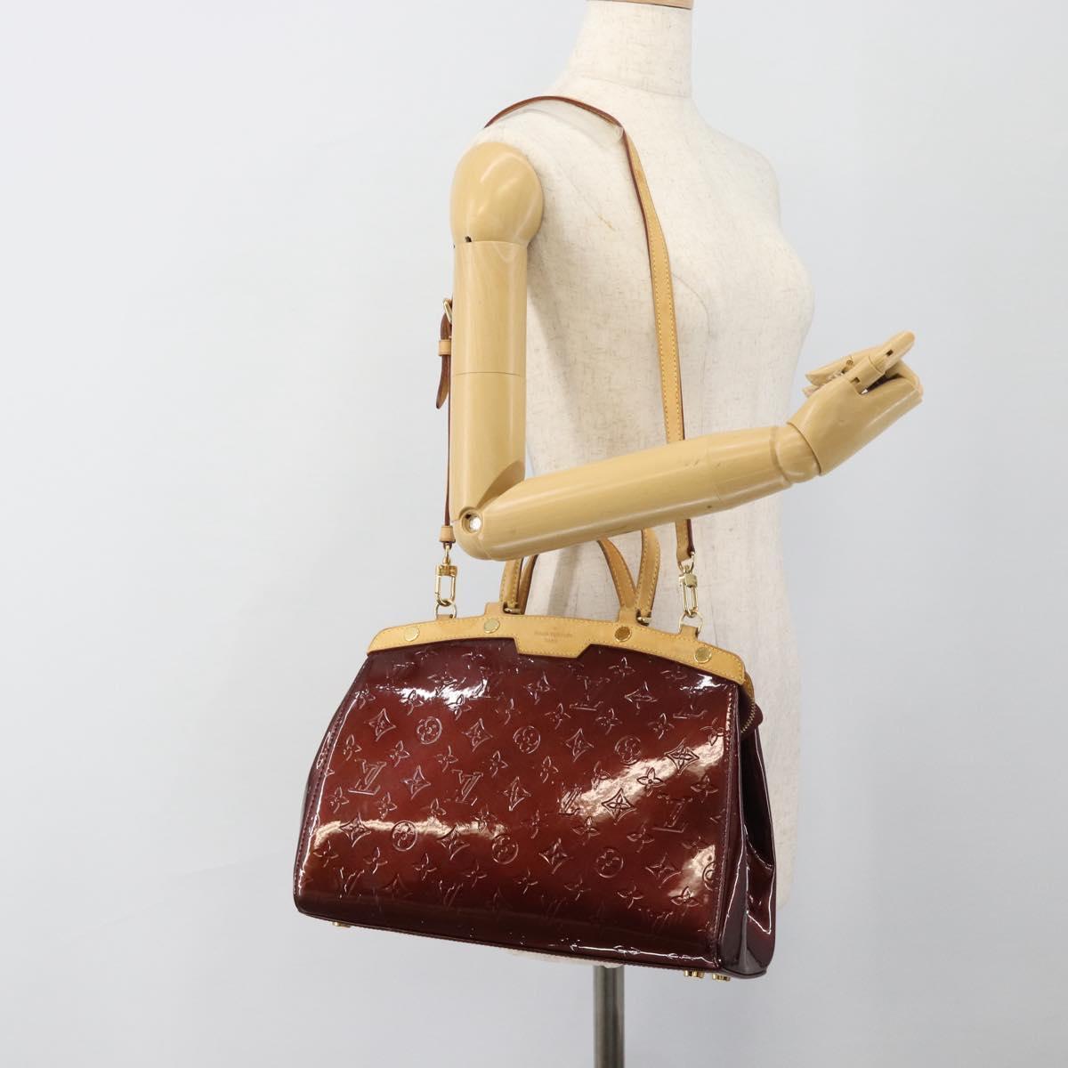 LOUIS VUITTON Monogram Vernis Blair MM Bag 2way Rouge Favist M91690 Auth 187265A