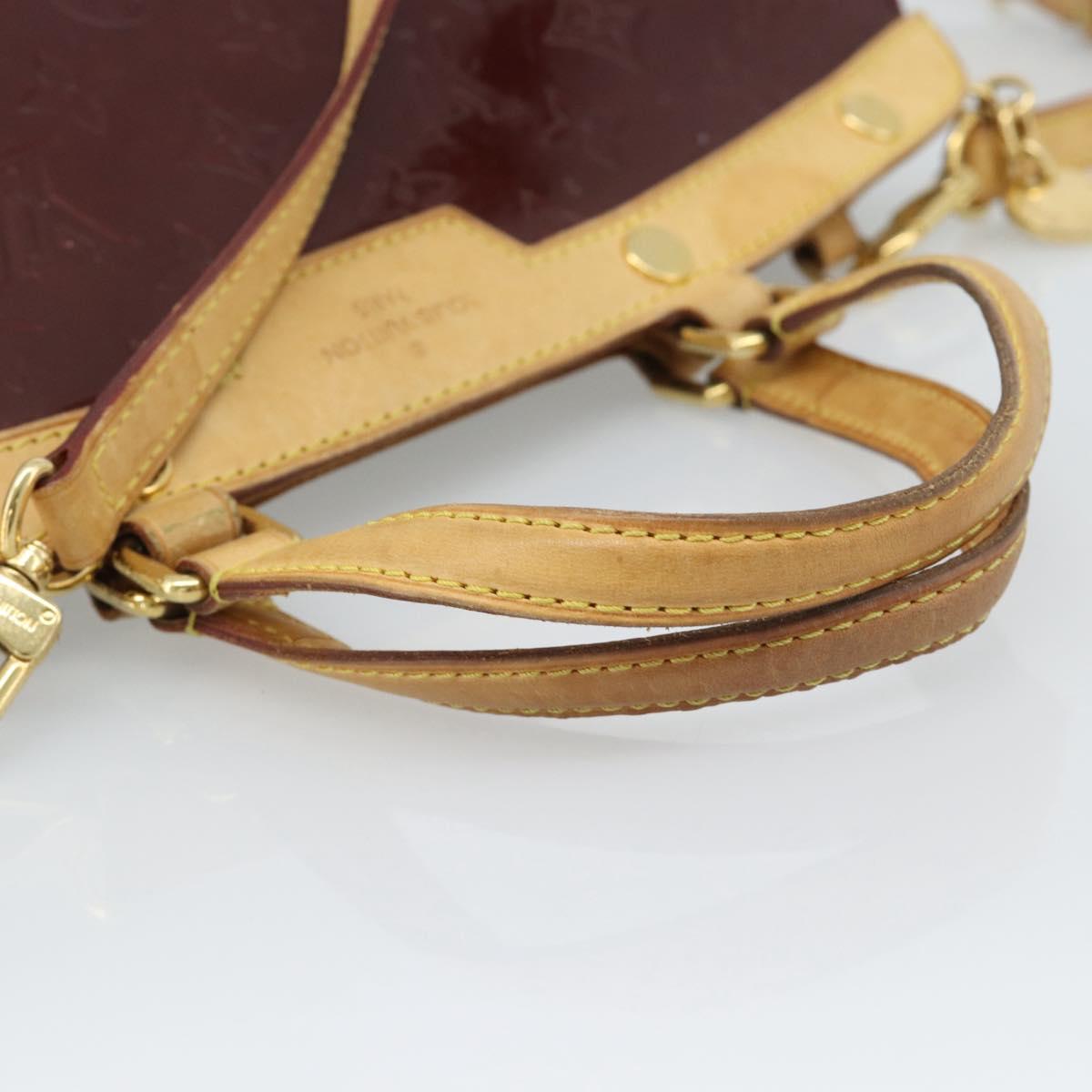 LOUIS VUITTON Monogram Vernis Blair MM Bag 2way Rouge Favist M91690 Auth 187265A