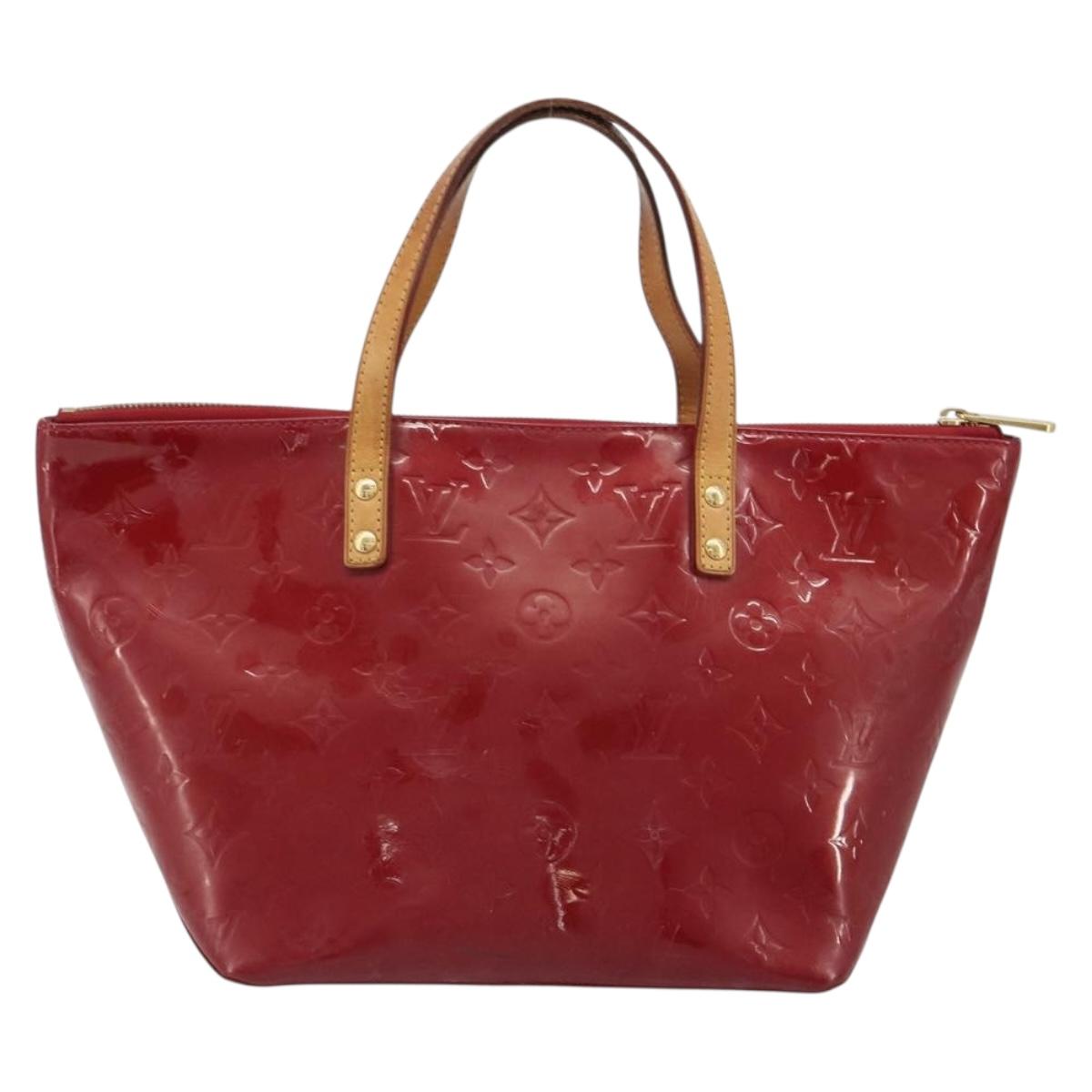 LOUIS VUITTON Monogram Vernis Bellevue PM Bag Pomme D'amour M93583 Auth 187275A
