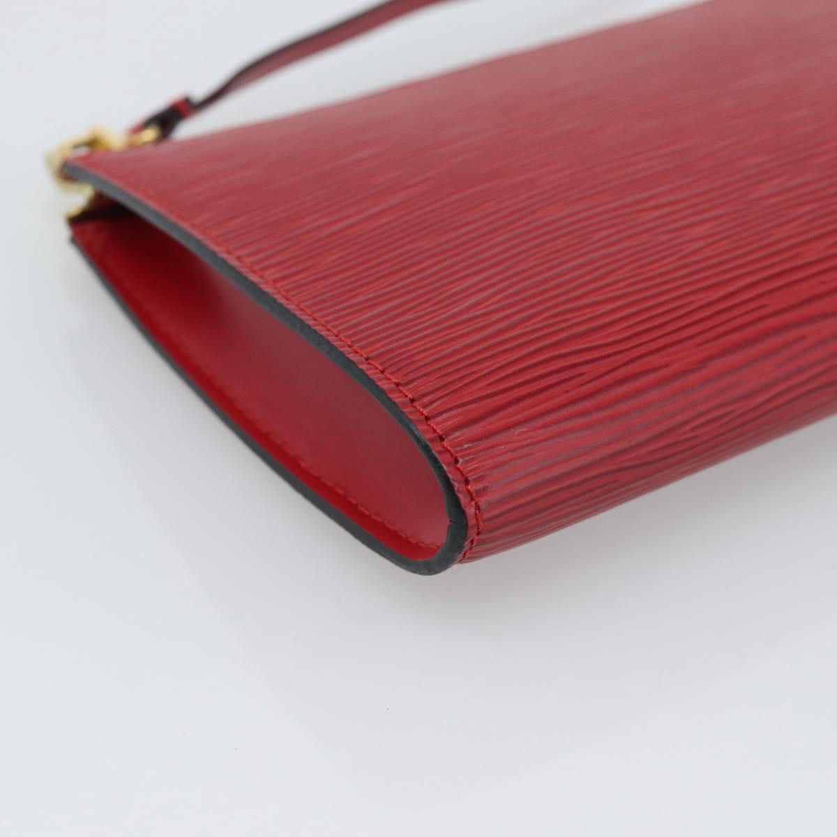 LOUIS VUITTON Epi Pochette Accessoires Pouch Red M52947 LV Auth 187289A