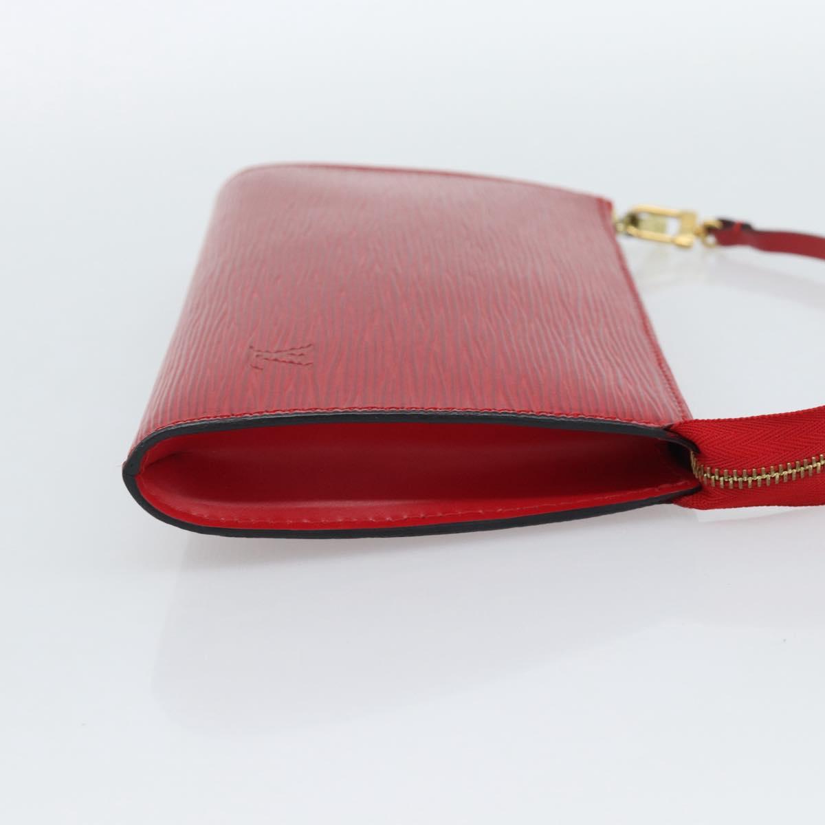 LOUIS VUITTON Epi Pochette Accessoires Pouch Red M52947 LV Auth 187289A