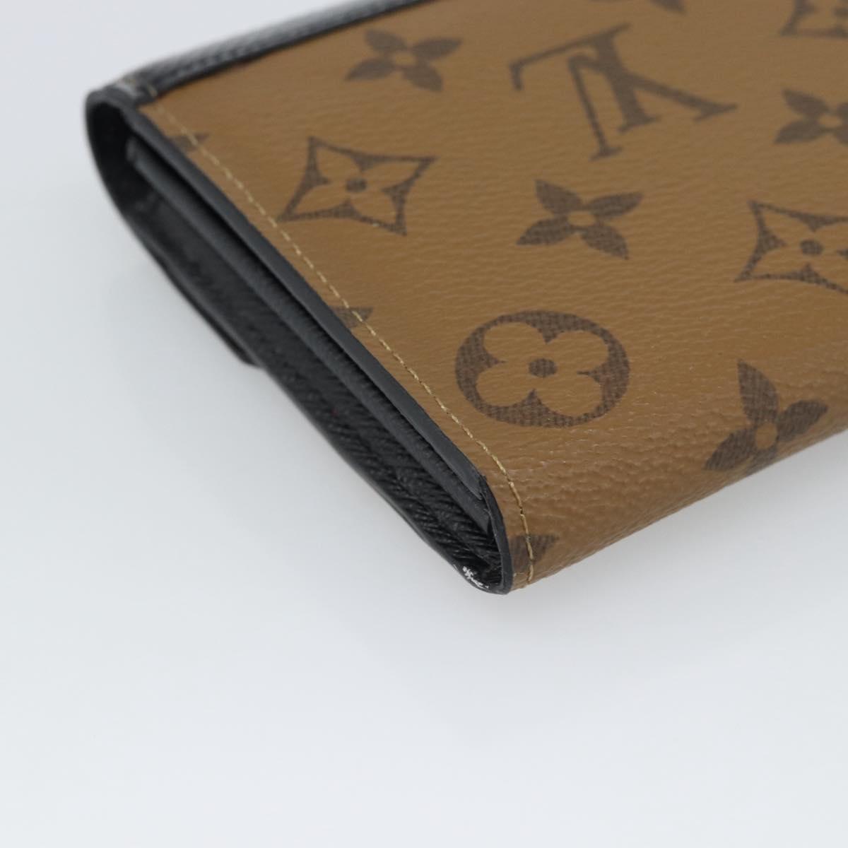 LOUIS VUITTON Monogram Reverse Portefeuille Sarah Wallet M67255 LV Auth 187295SM