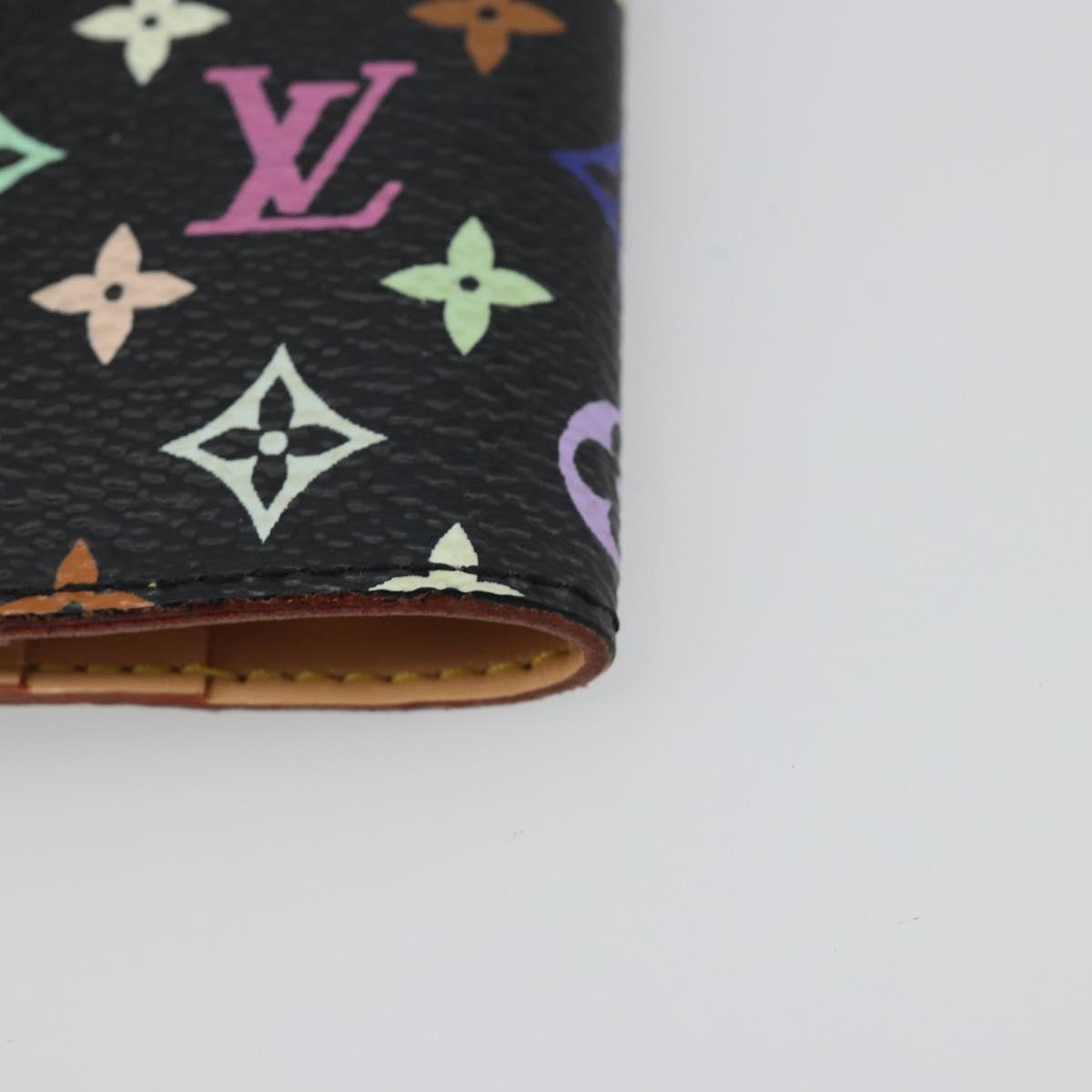 LOUIS VUITTON Multicolor Carnet de Val Mini Agenda Black M92652 Auth 187298V