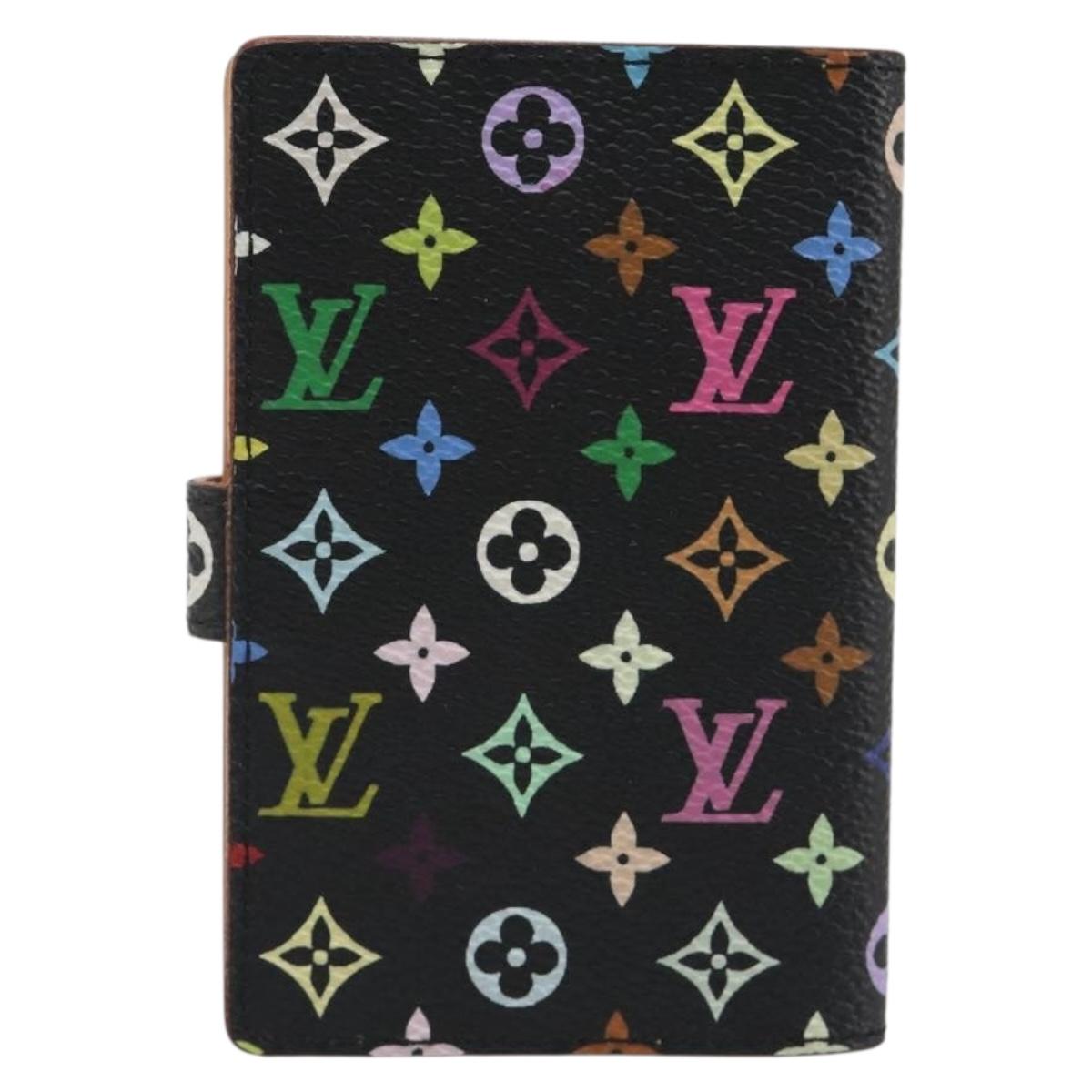 LOUIS VUITTON Multicolor Carnet de Val Mini Agenda Black M92652 Auth 187298V