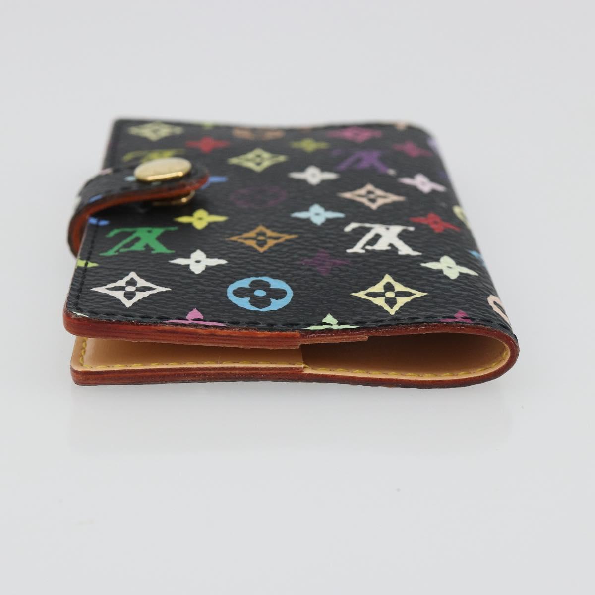 LOUIS VUITTON Multicolor Carnet de Val Mini Agenda Black M92652 Auth 187298V