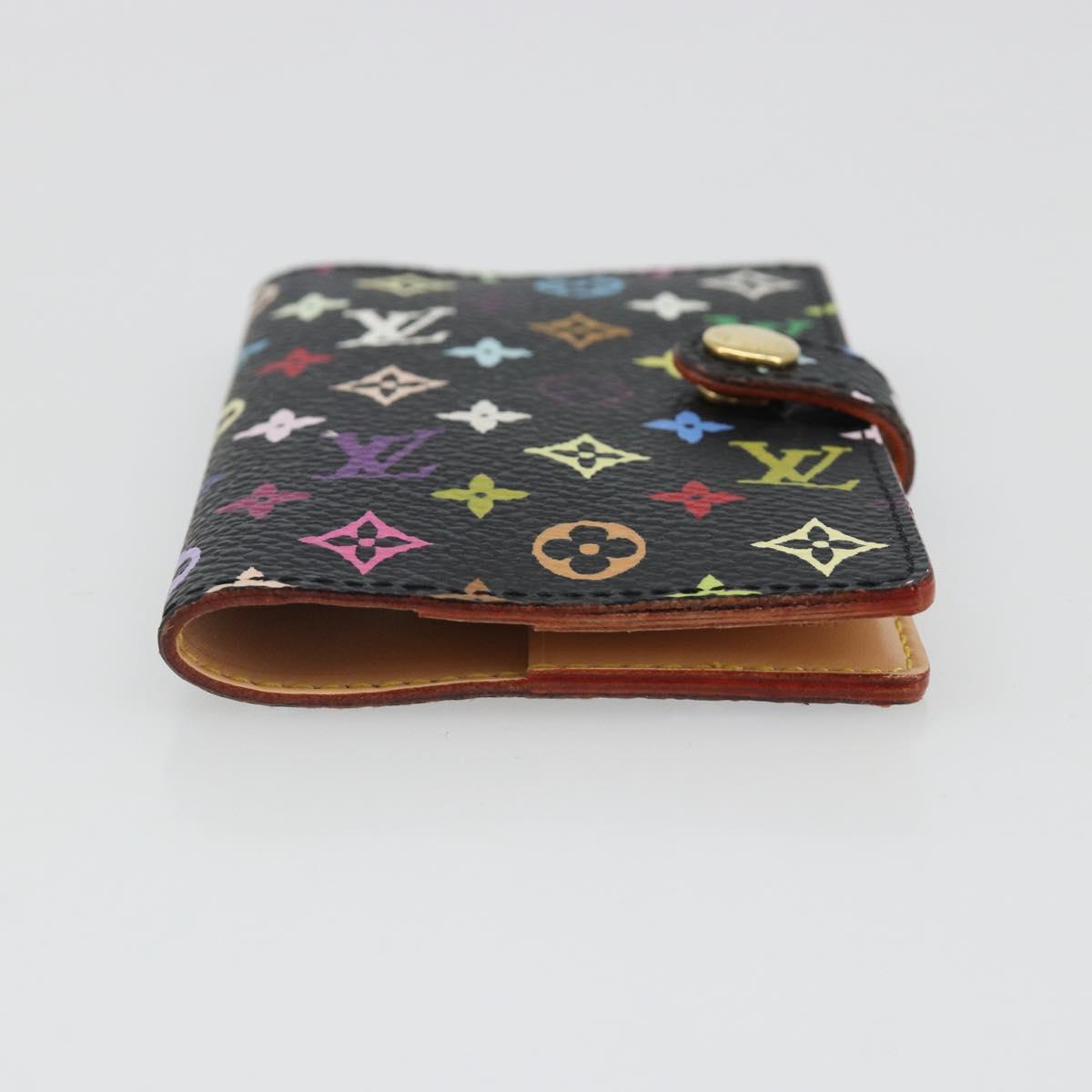 LOUIS VUITTON Multicolor Carnet de Val Mini Agenda Black M92652 Auth 187298V