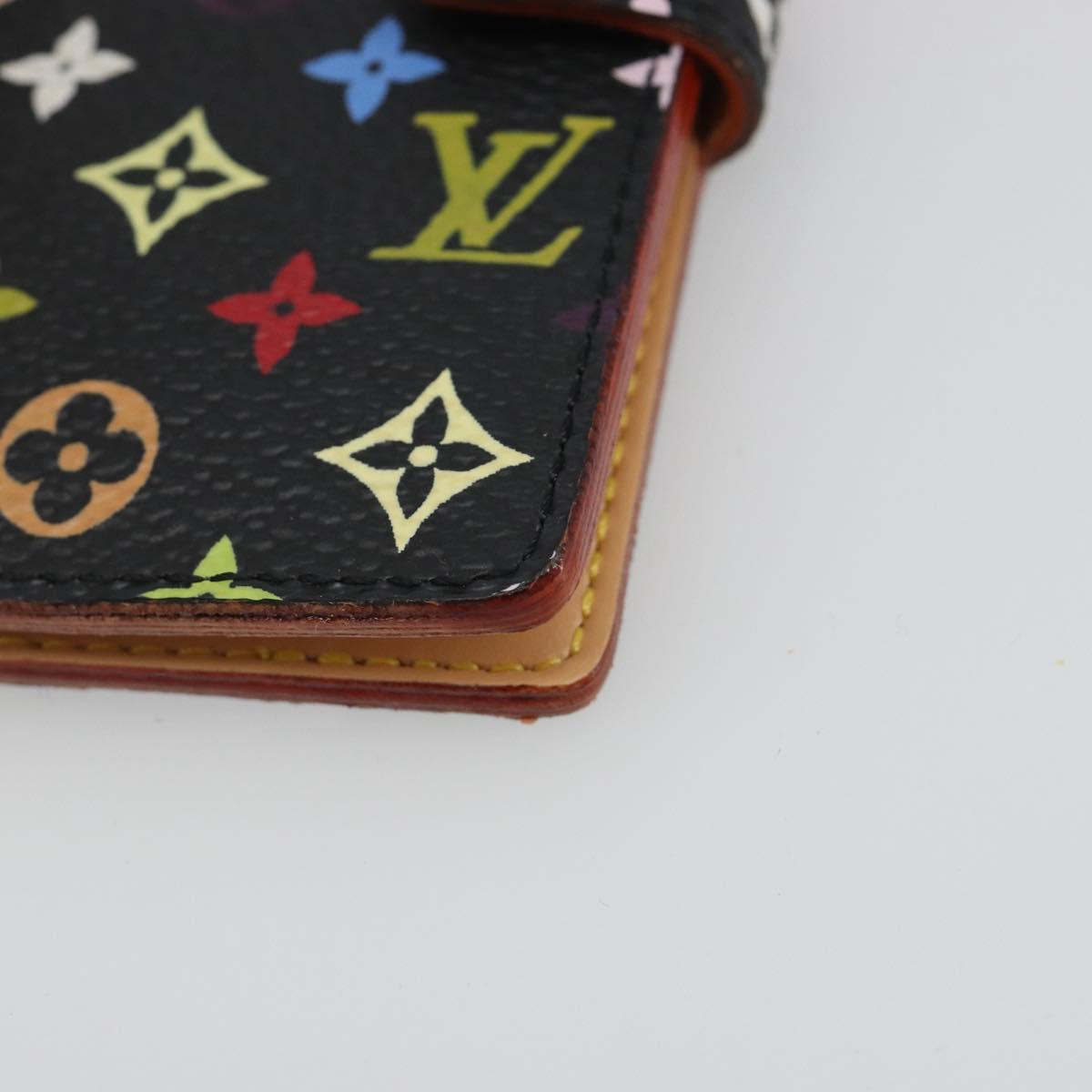 LOUIS VUITTON Multicolor Carnet de Val Mini Agenda Black M92652 Auth 187298V