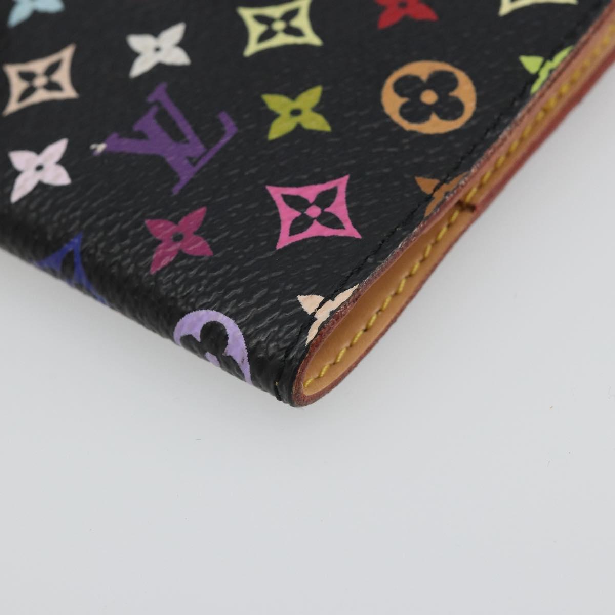 LOUIS VUITTON Multicolor Carnet de Val Mini Agenda Black M92652 Auth 187298V