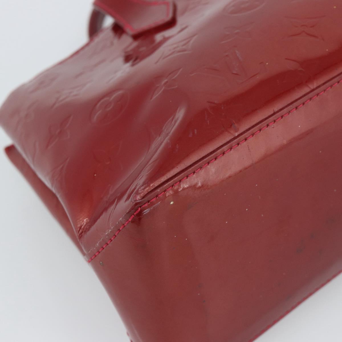 LOUIS VUITTON Monogram Vernis Wilshire PM Bag Rouge Grunadine M91723 Auth 187307