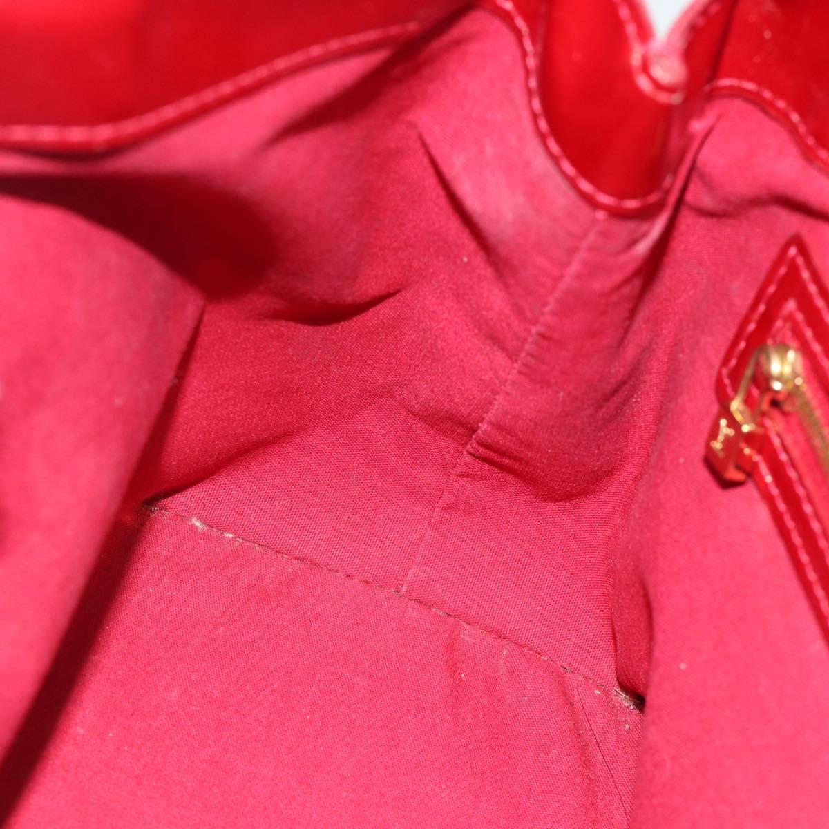 LOUIS VUITTON Monogram Vernis Wilshire PM Bag Rouge Grunadine M91723 Auth 187307