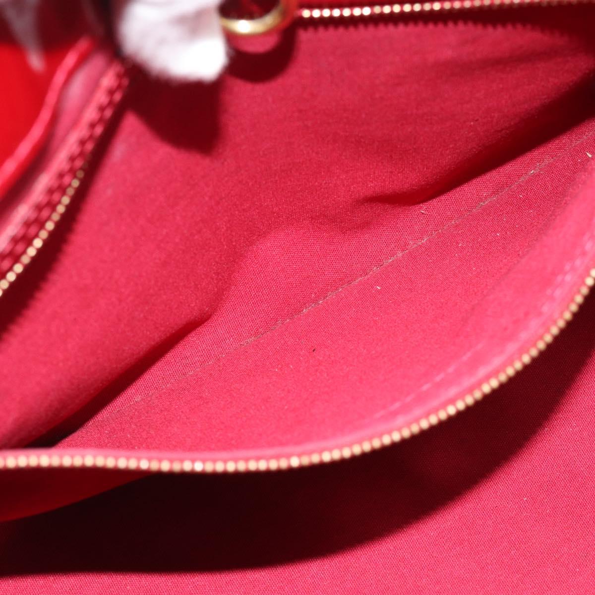 LOUIS VUITTON Monogram Vernis Wilshire PM Bag Rouge Grunadine M91723 Auth 187307