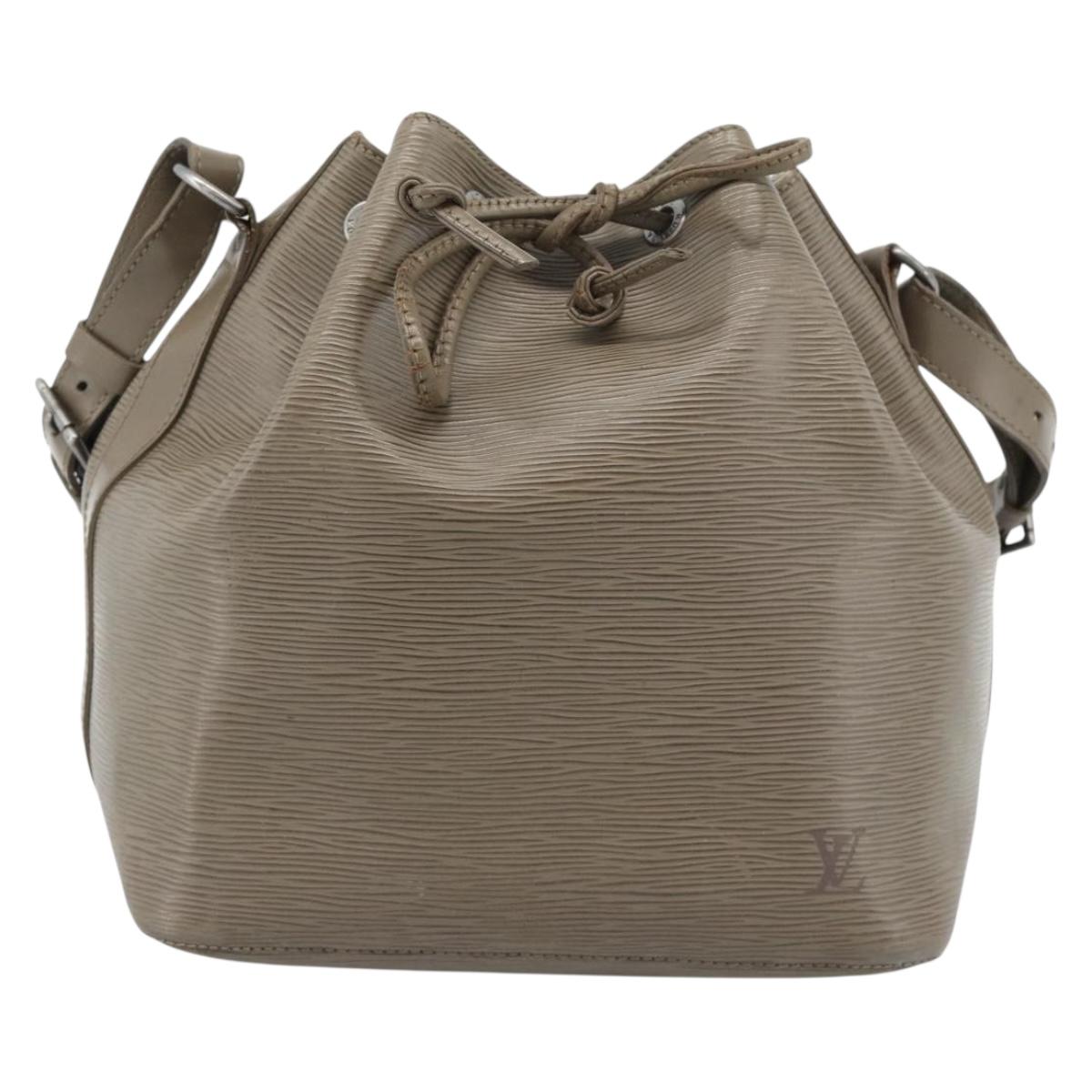 LOUIS VUITTON Epi Petit Noe Shoulder Bag Gray Pepper M4410C LV Auth 187316