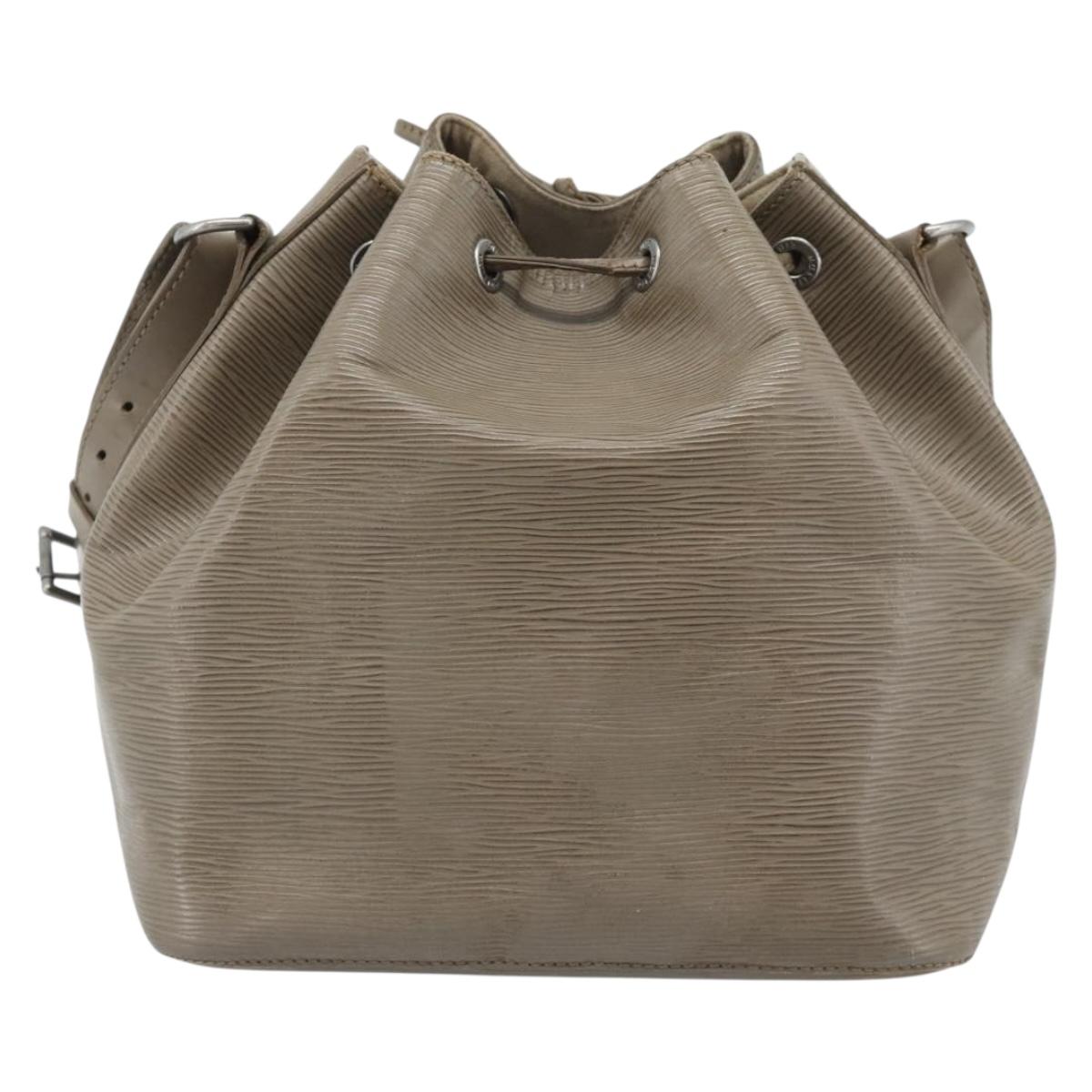 LOUIS VUITTON Epi Petit Noe Shoulder Bag Gray Pepper M4410C LV Auth 187316