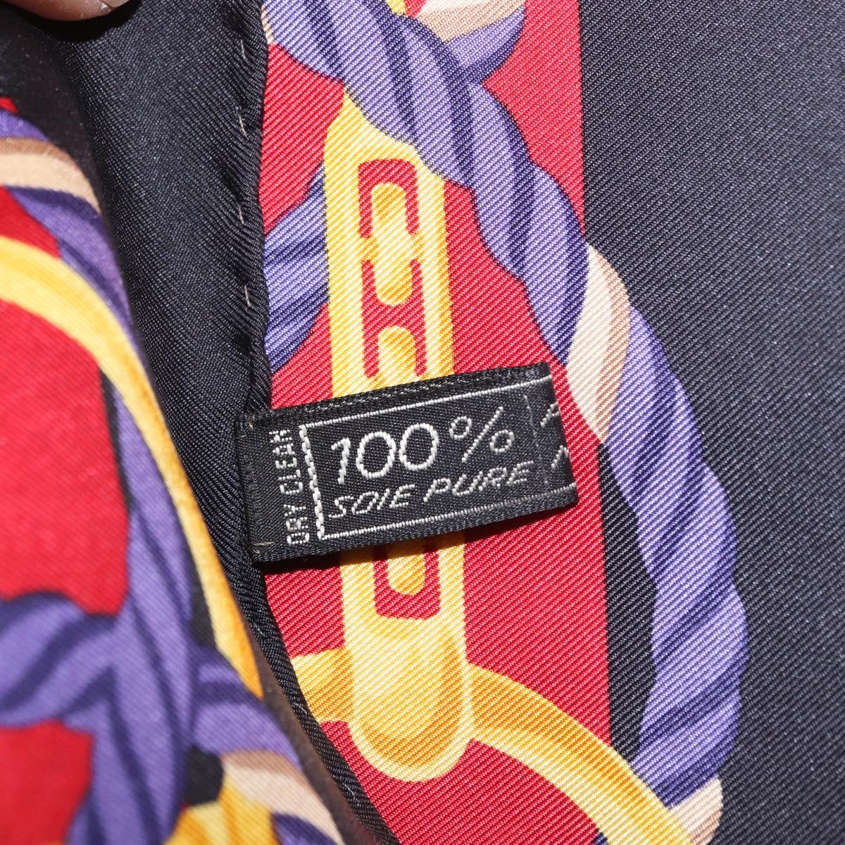 CELINE Scarf Silk Red Auth 187321