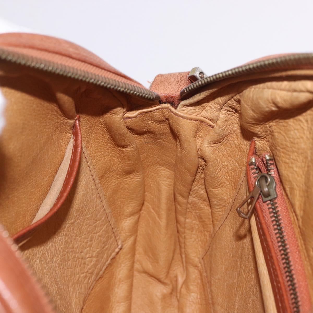 MCM Vicetos Logogram Shoulder Bag PVC Leather Brown Gold Auth 187335