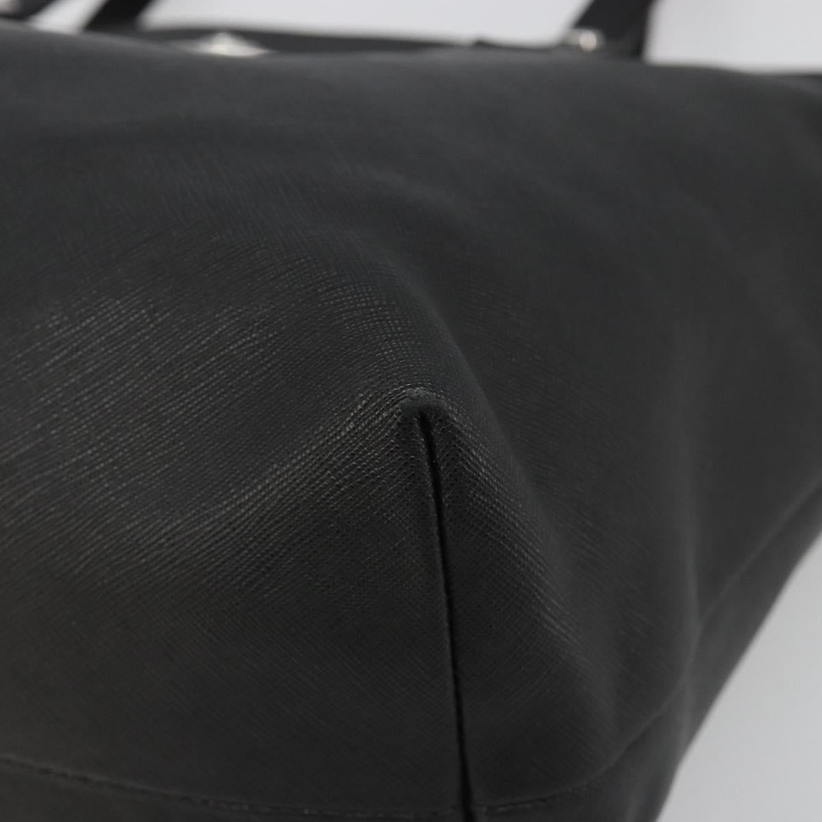 Vivienne Westwood Hand Bag Leather Black Silver Auth 187344