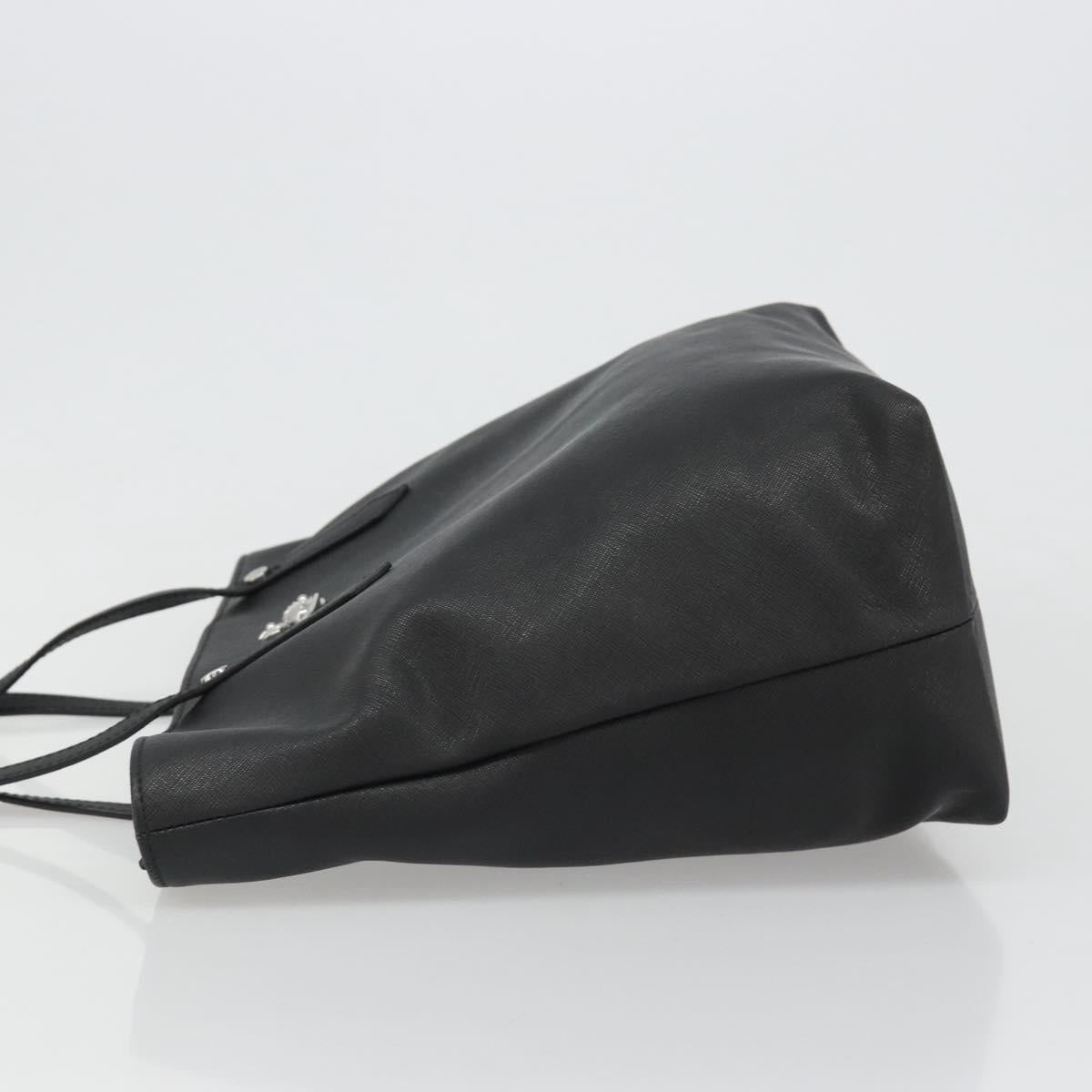 Vivienne Westwood Hand Bag Leather Black Silver Auth 187344