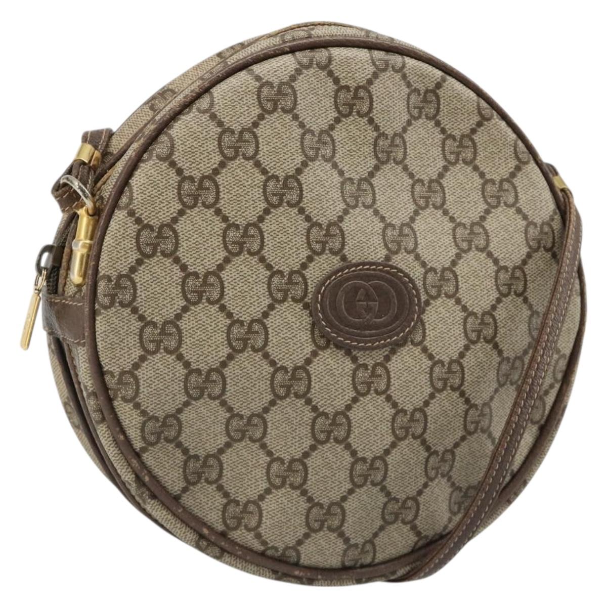 GUCCI GG Supreme Shoulder Bag PVC Beige Gold 007 115 5575 Auth 187356
