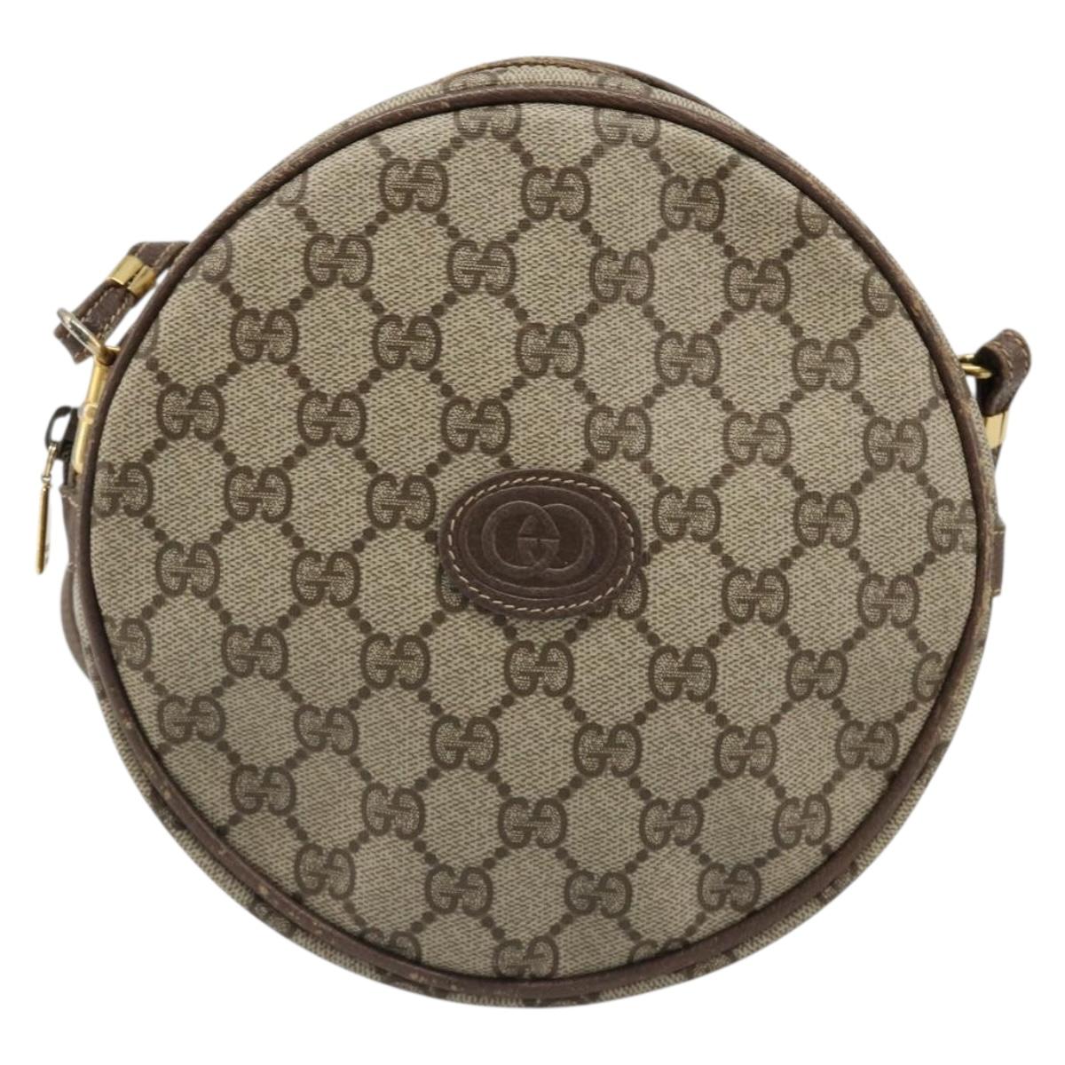 GUCCI GG Supreme Shoulder Bag PVC Beige Gold 007 115 5575 Auth 187356
