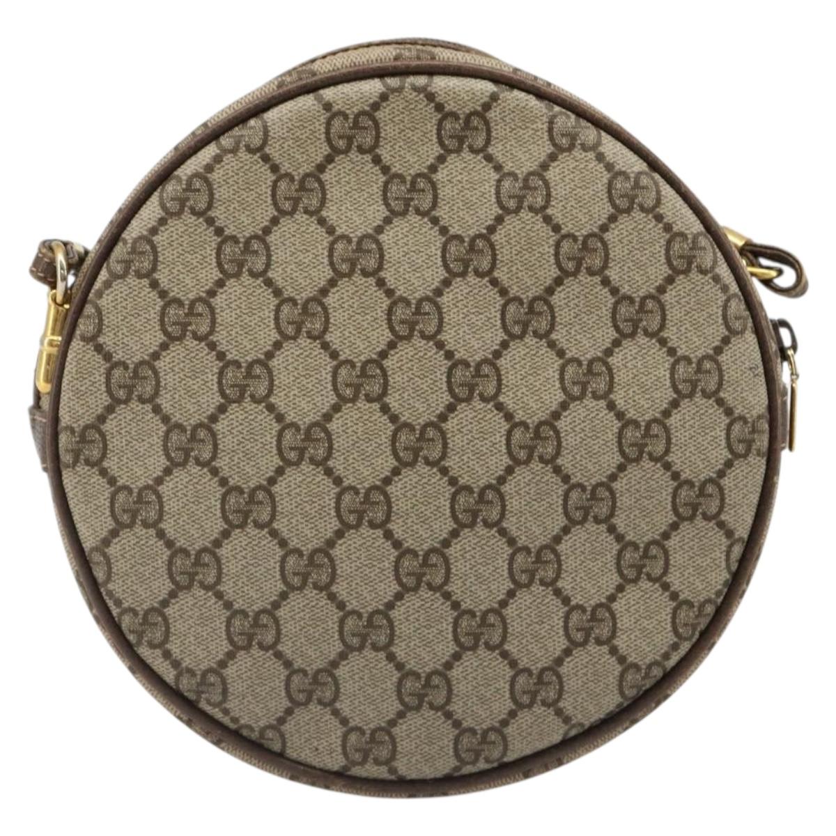 GUCCI GG Supreme Shoulder Bag PVC Beige Gold 007 115 5575 Auth 187356