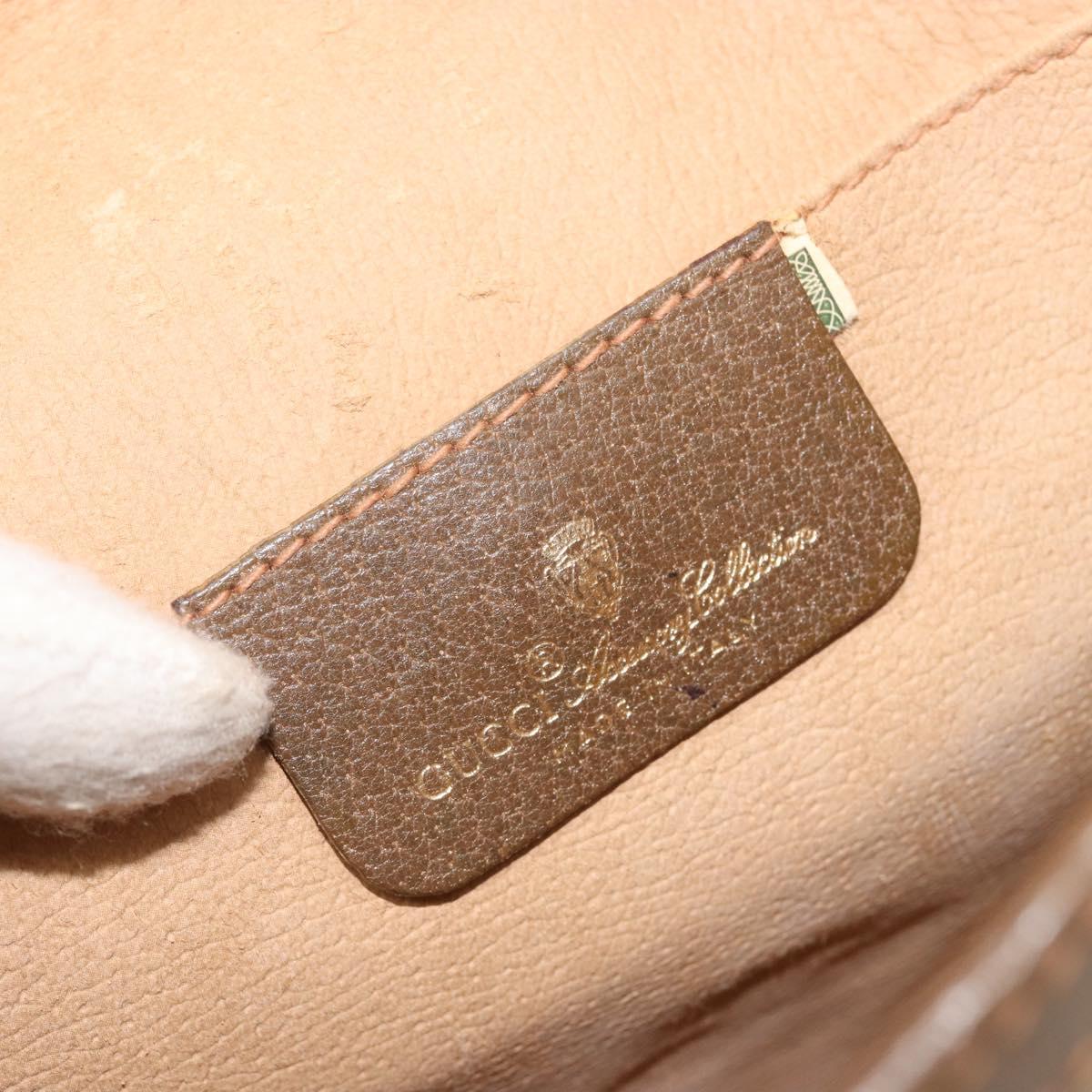 GUCCI GG Supreme Web Sherry Line Clutch Bag PVC Beige 89 01 030 Auth 187358