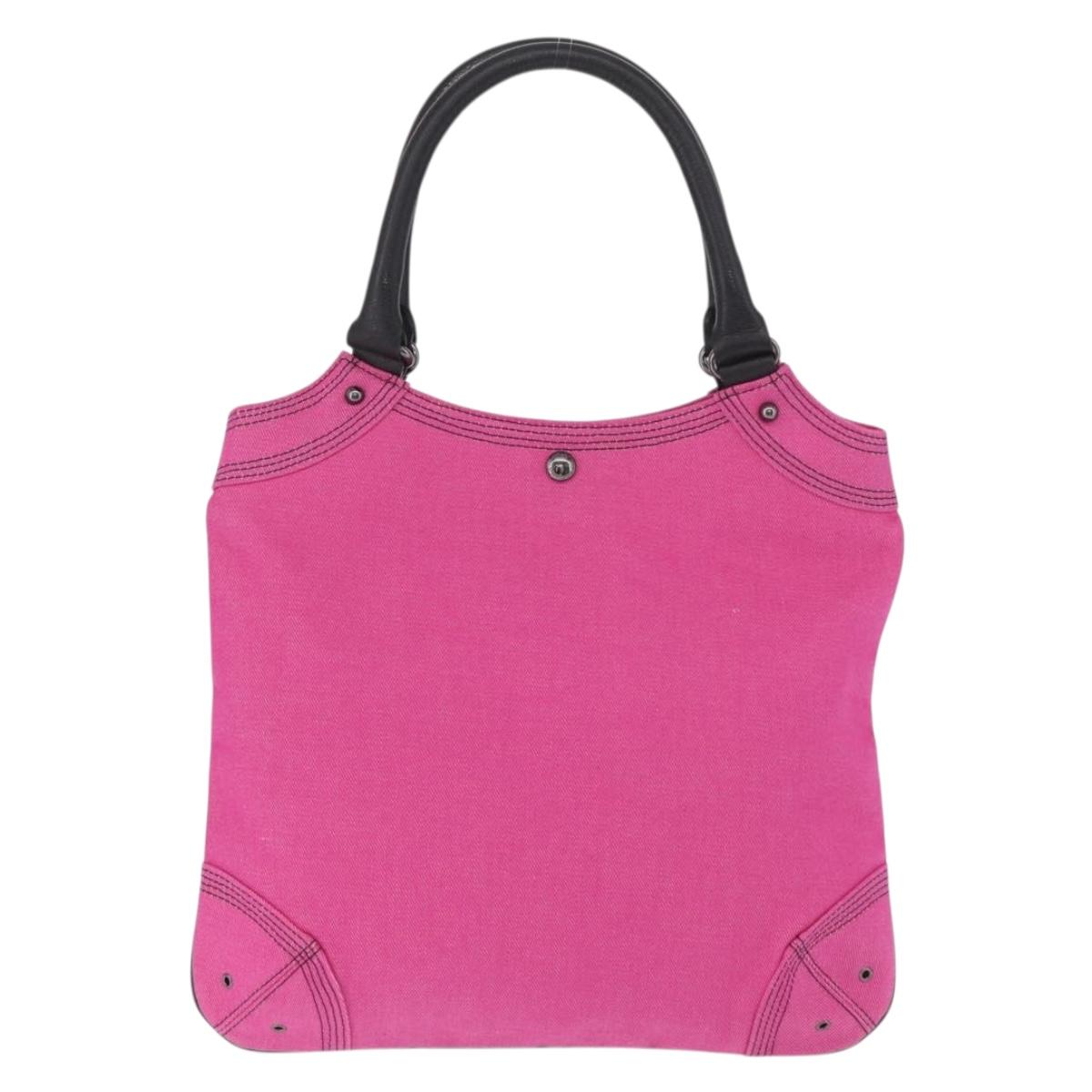 BURBERRY Blue Label Hand Bag Canvas Pink Auth 187361A