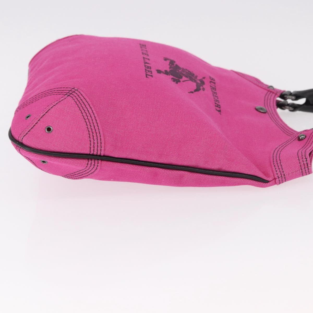 BURBERRY Blue Label Hand Bag Canvas Pink Auth 187361A
