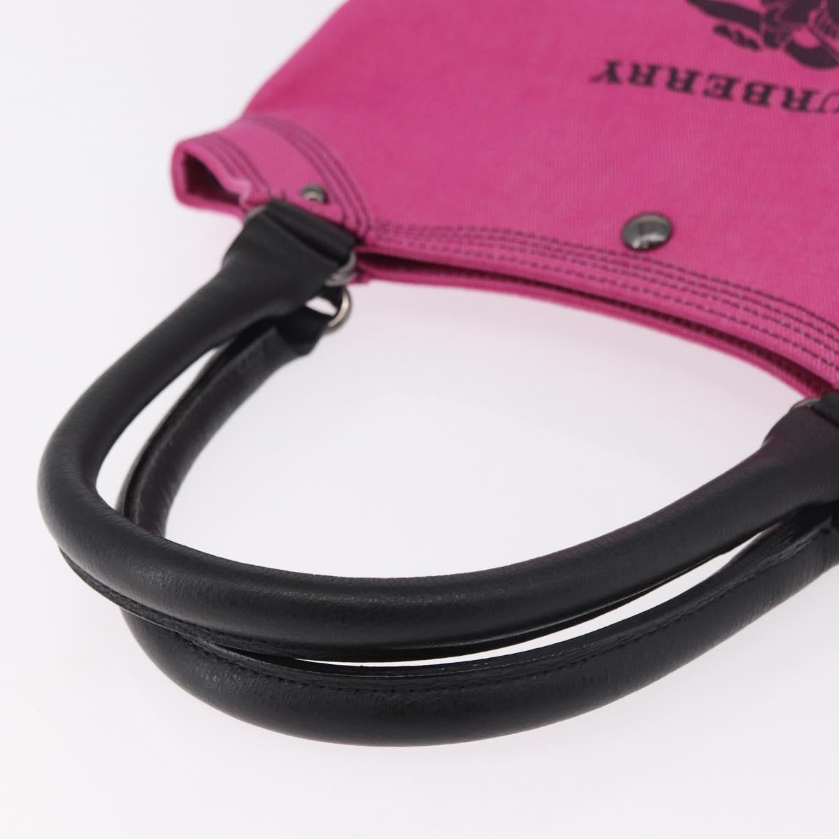 BURBERRY Blue Label Hand Bag Canvas Pink Auth 187361A