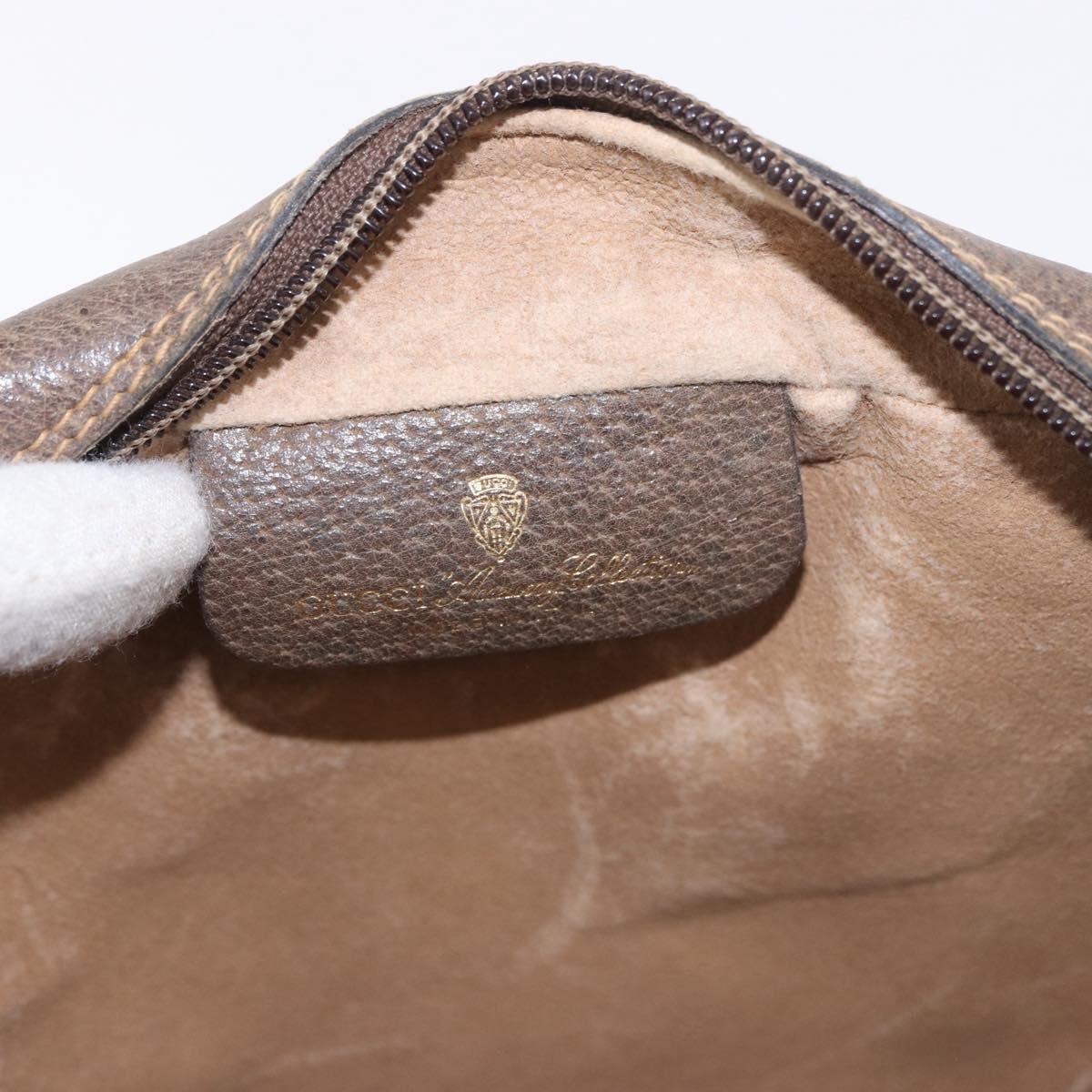 GUCCI GG Supreme Web Sherry Line Bag PVC Beige Gold 904 02 004 Auth 187372