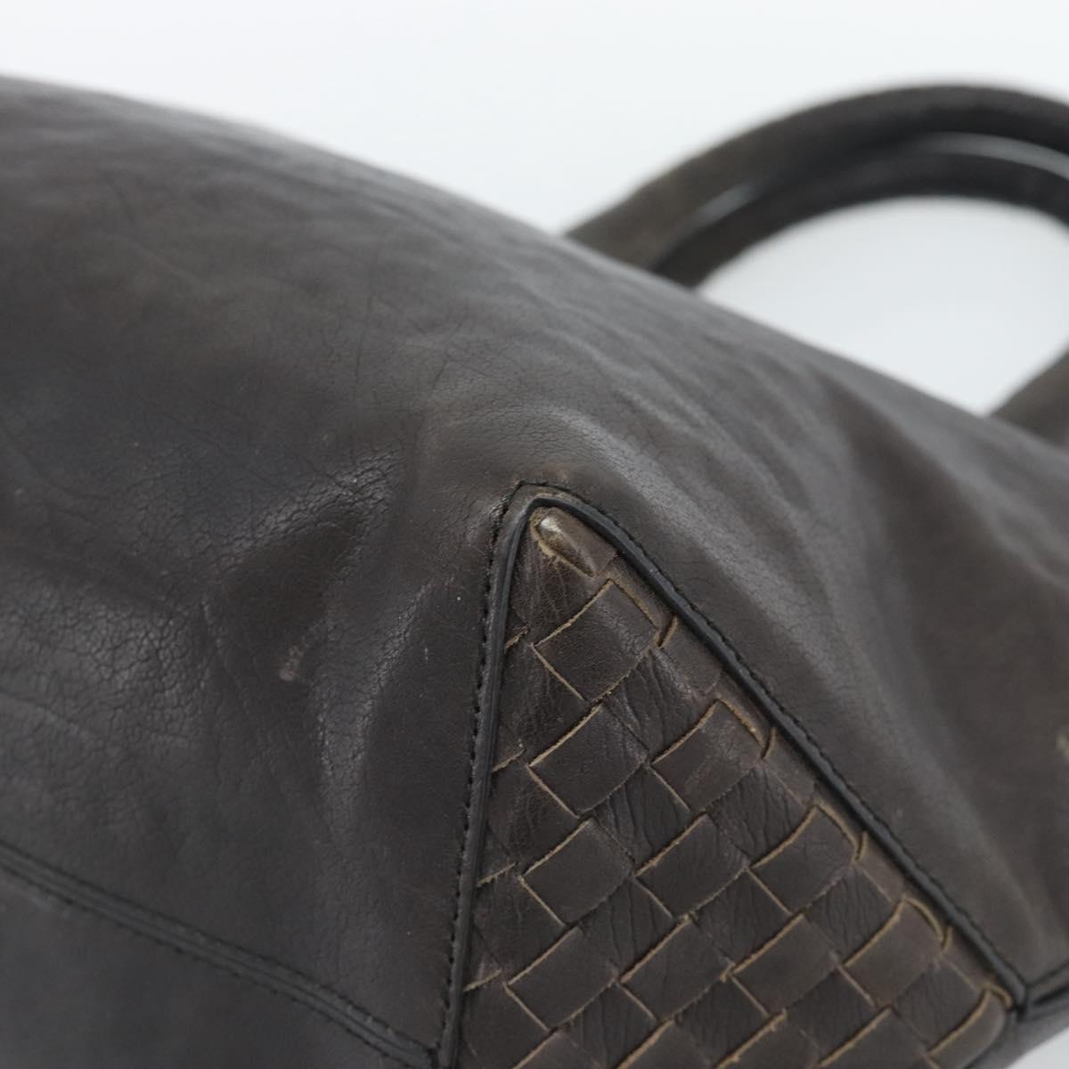 BOTTEGA VENETA INTRECCIATO Tote Bag Leather Black Auth 187381