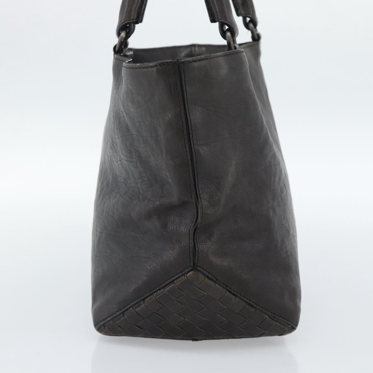 BOTTEGA VENETA INTRECCIATO Tote Bag Leather Black Auth 187381
