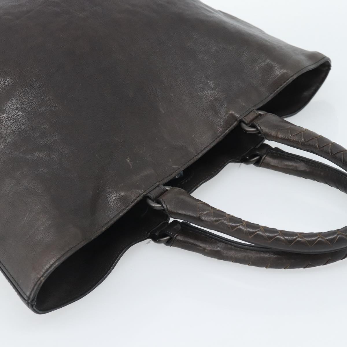 BOTTEGA VENETA INTRECCIATO Tote Bag Leather Black Auth 187381