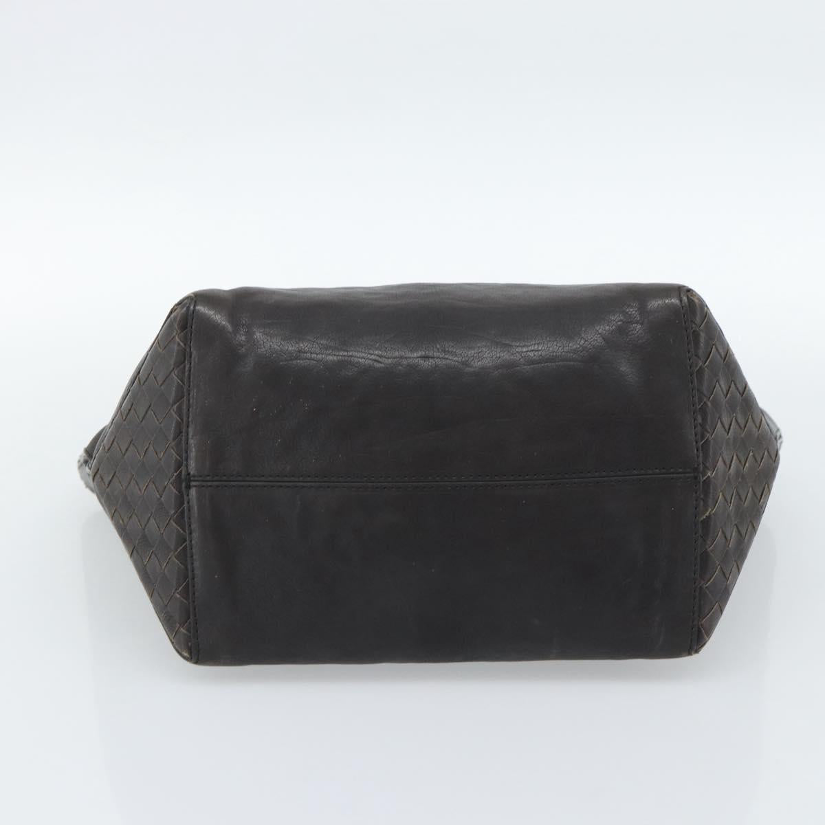 BOTTEGA VENETA INTRECCIATO Tote Bag Leather Black Auth 187381