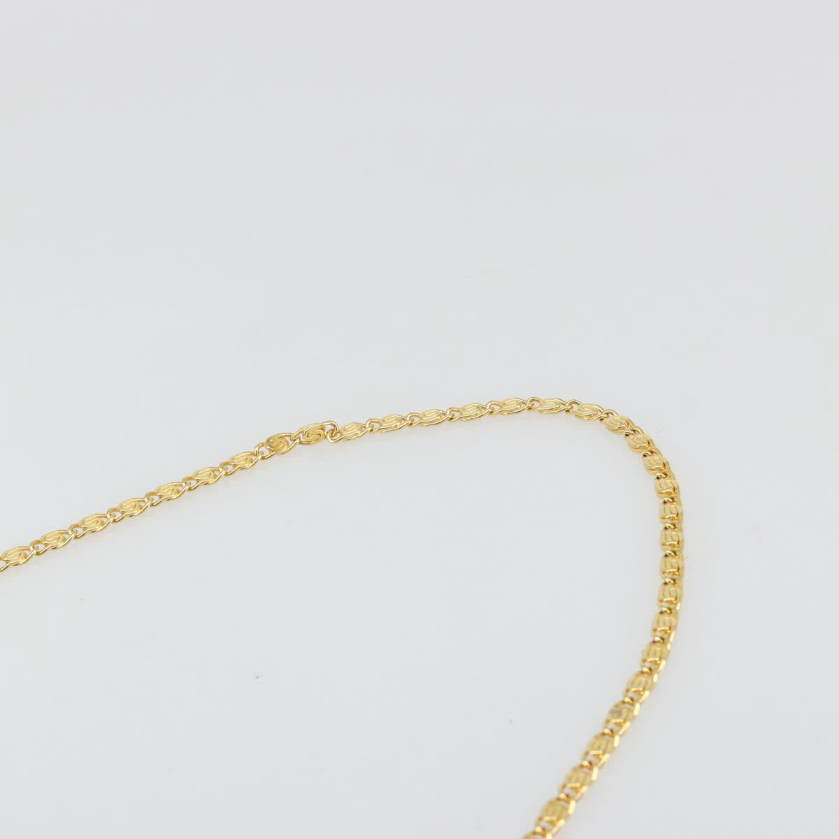 CELINE Chain Shoulder Bag Leather Black Gold Auth 187388