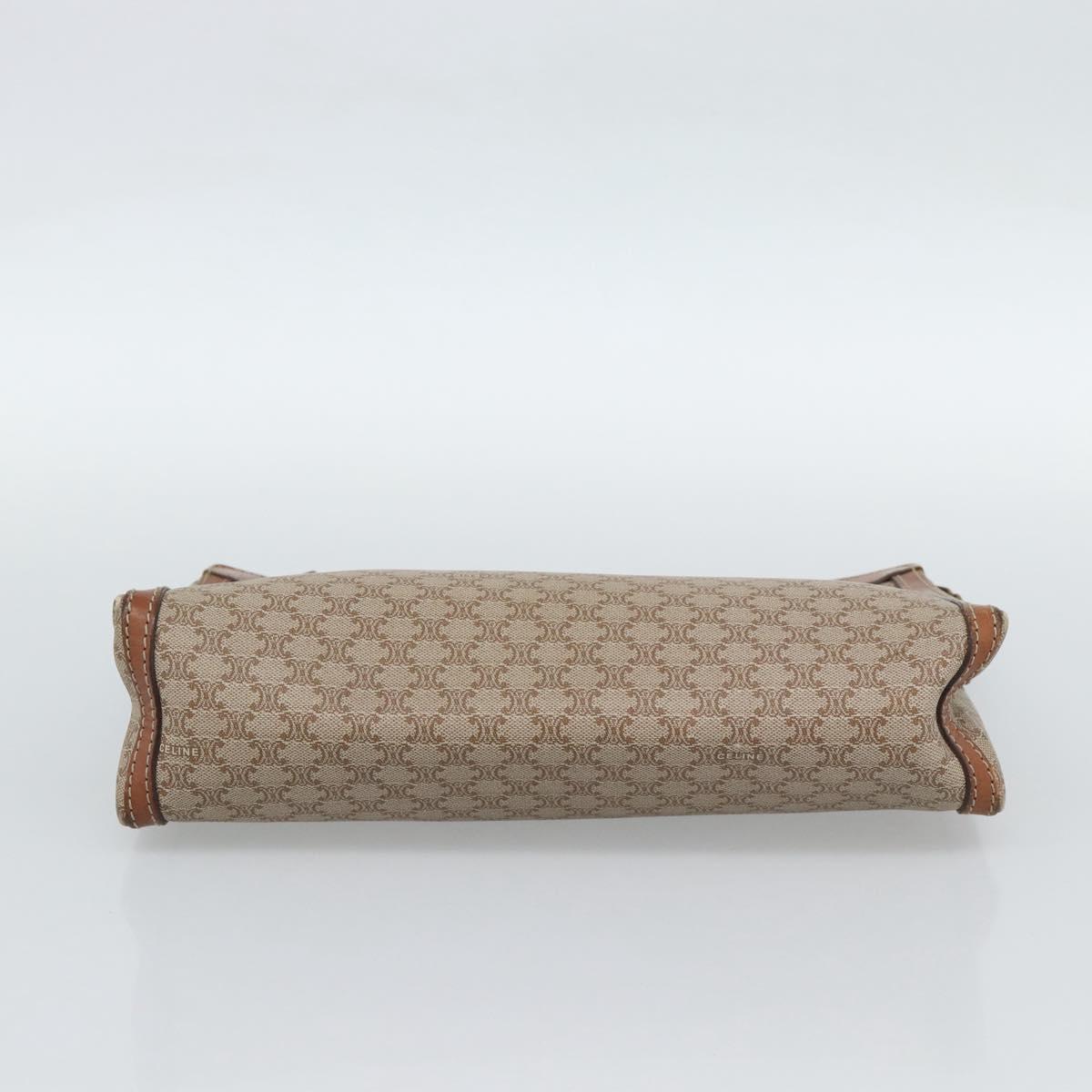 CELINE Fendi Macadam Canvas Zucchino Canvas Bag PVC 2 Set Beige Auth 187404