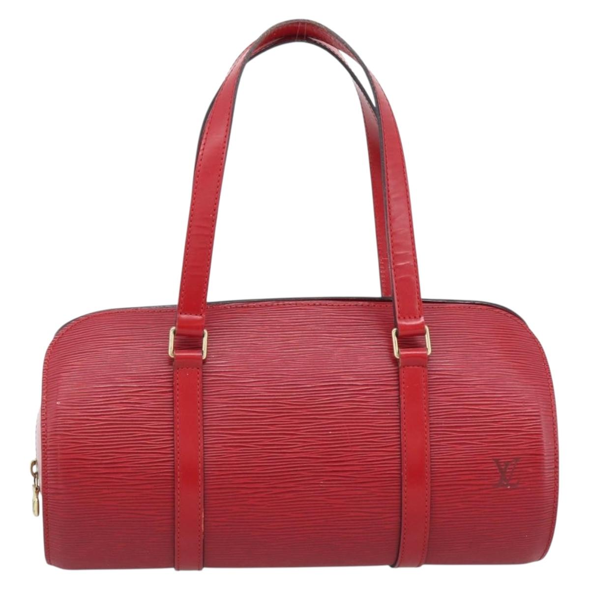 LOUIS VUITTON Epi Soufflot Hand Bag Red M52227 LV Auth 187406A