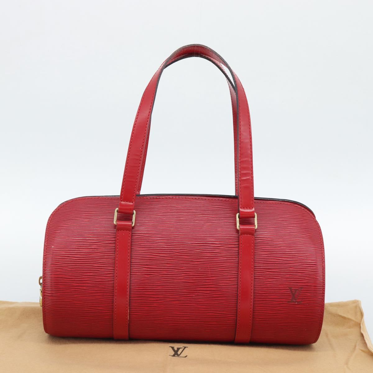 LOUIS VUITTON Epi Soufflot Hand Bag Red M52227 LV Auth 187406A