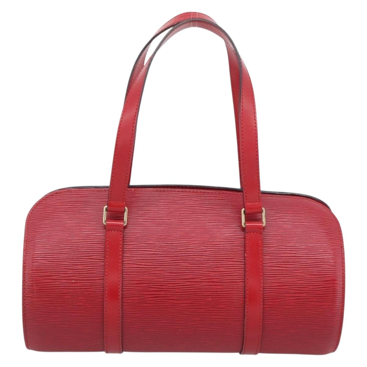 LOUIS VUITTON Epi Soufflot Hand Bag Red M52227 LV Auth 187406A