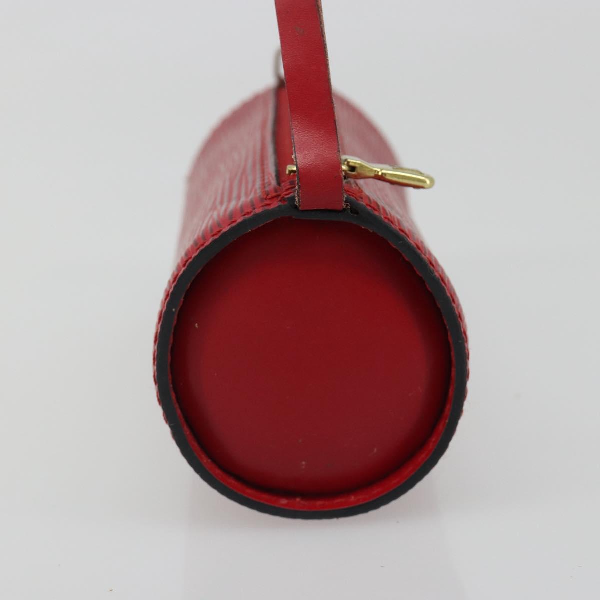 LOUIS VUITTON Epi Soufflot Pouch Accessory Pouch Red LV Auth 187407