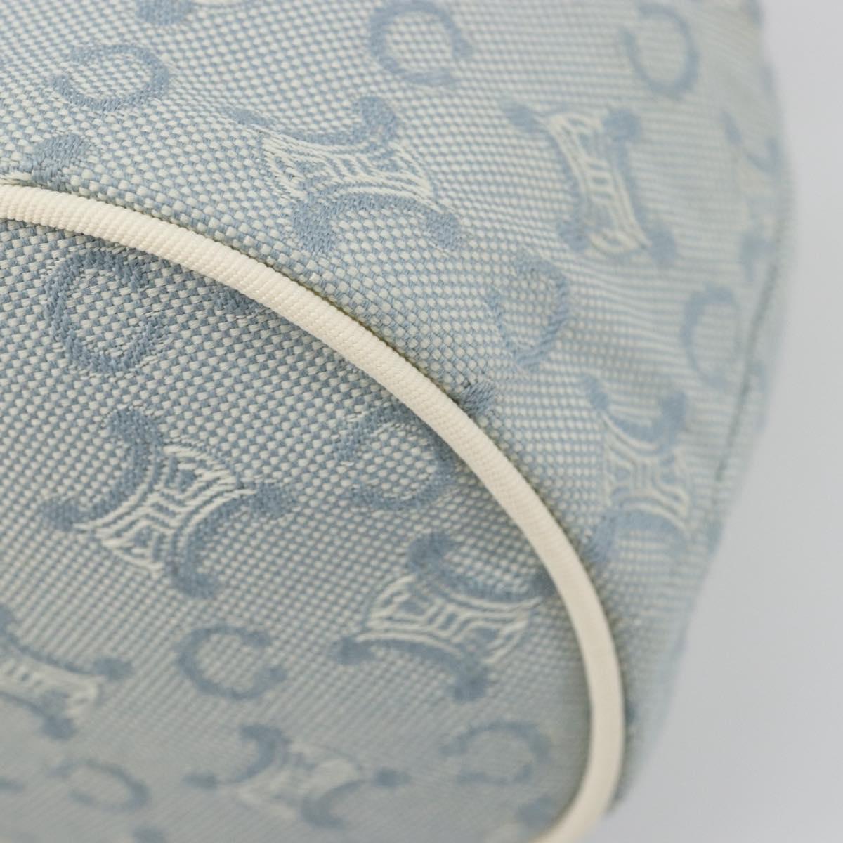 CELINE C Macadam Canvas Pouch Light Blue Auth 187409A