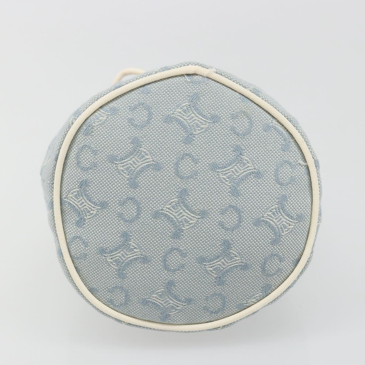 CELINE C Macadam Canvas Pouch Light Blue Auth 187409A