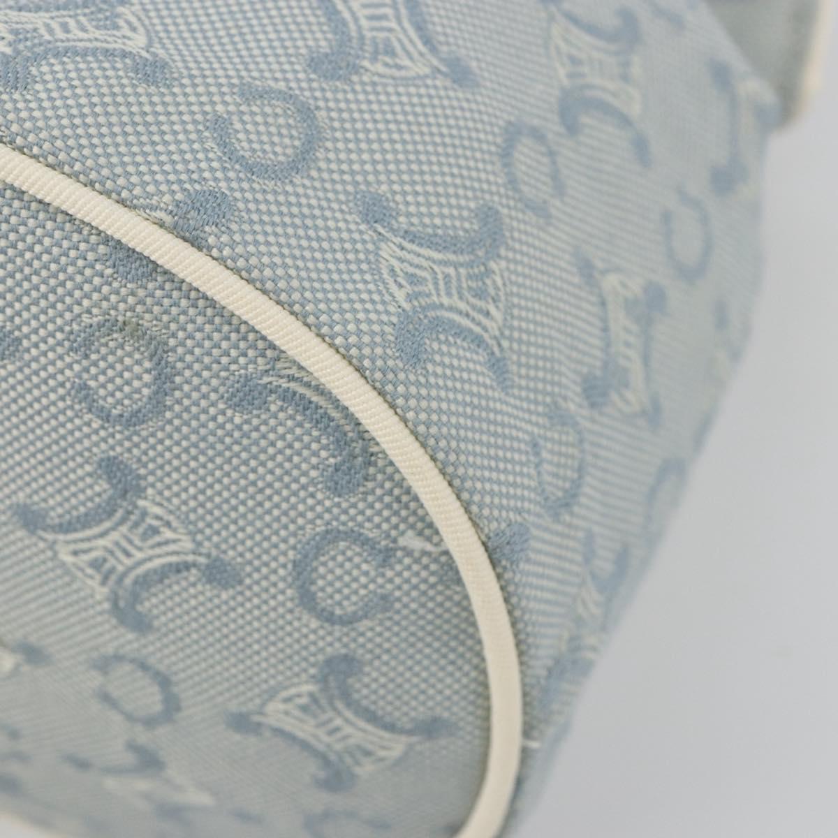CELINE C Macadam Canvas Pouch Light Blue Auth 187409A