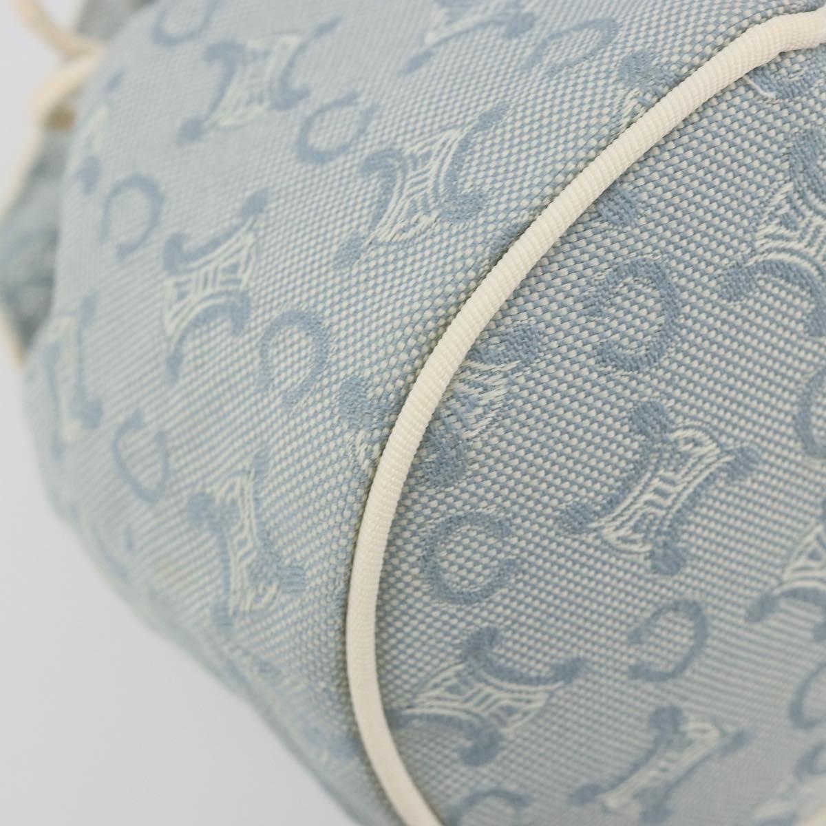 CELINE C Macadam Canvas Pouch Light Blue Auth 187409A